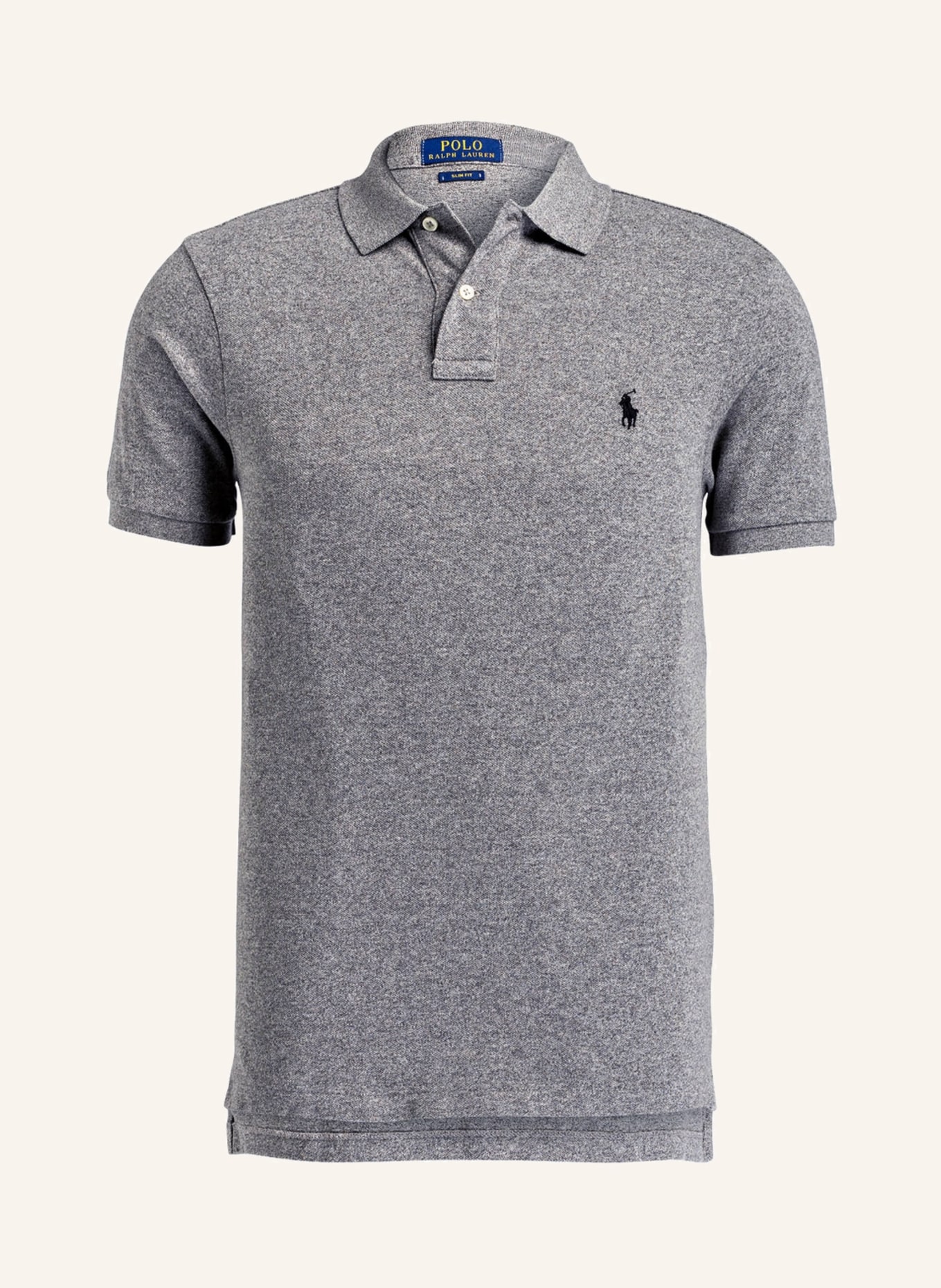 POLO RALPH LAUREN Piqué-Poloshirt Slim Fit, Farbe: GRAU MELIERT (Bild 1)