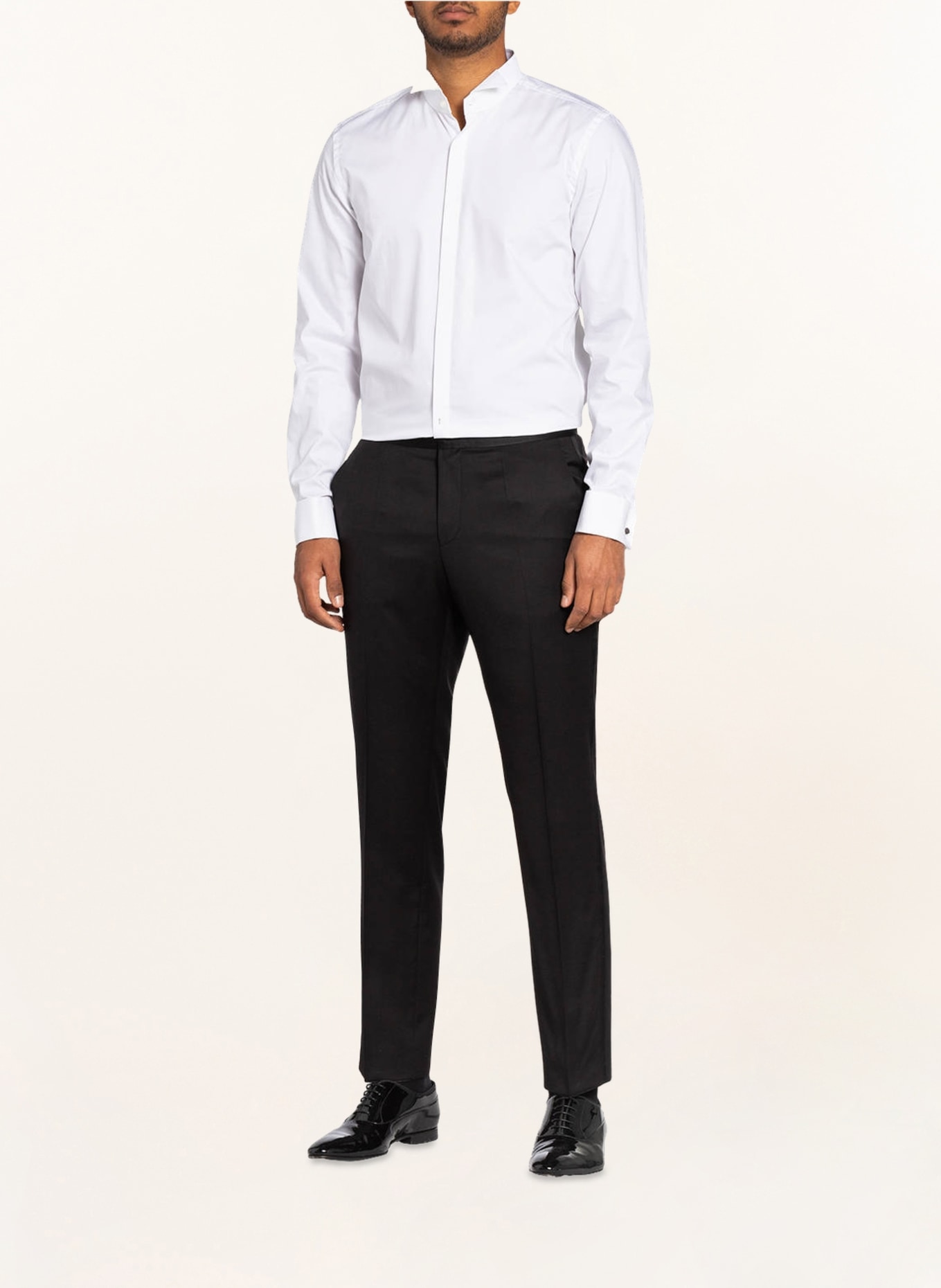 BOSS Tuxedo trousers GILAN slim fit: 001 BLACK