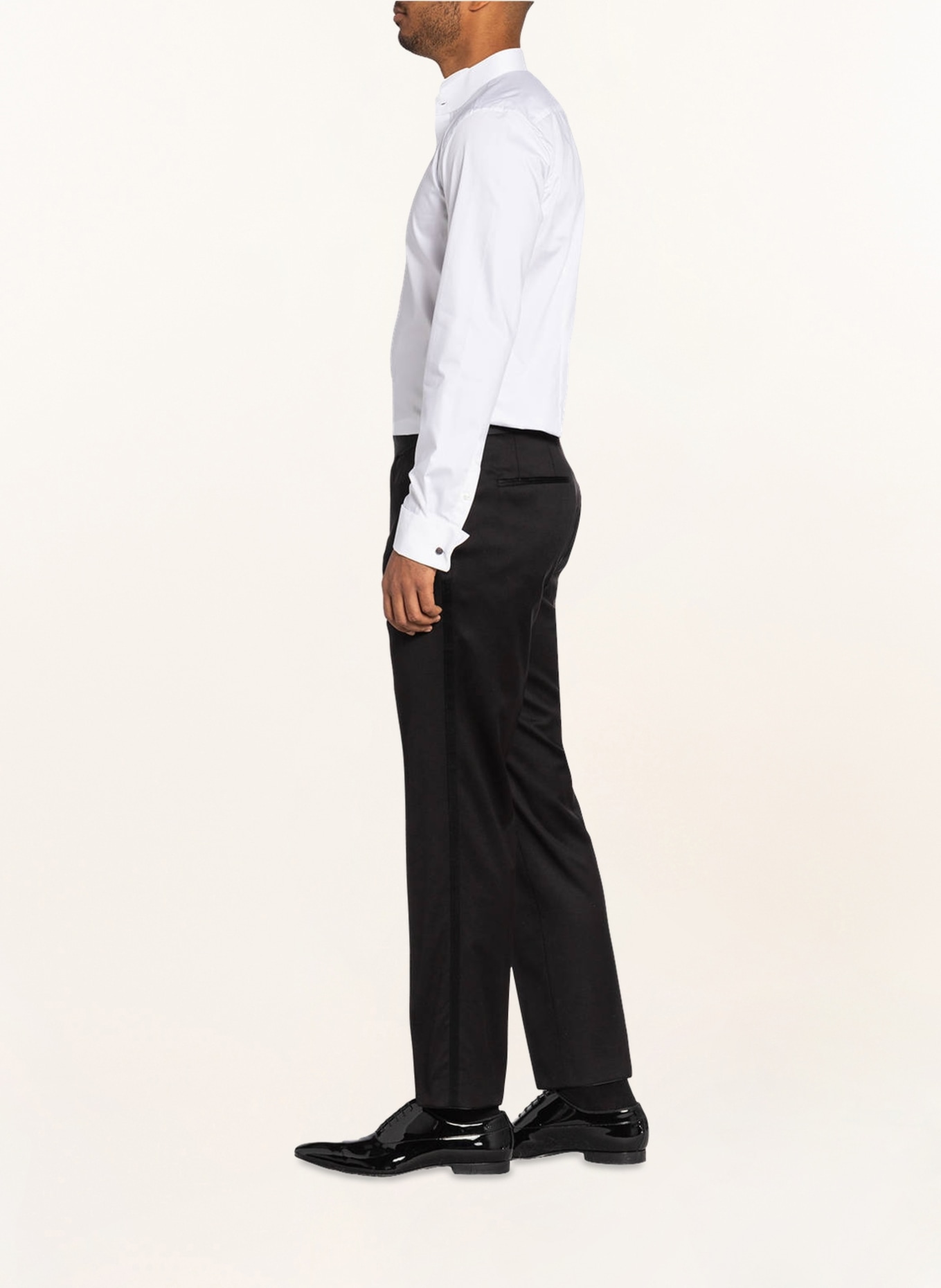 BOSS Tuxedo trousers GILAN slim fit: 001 BLACK