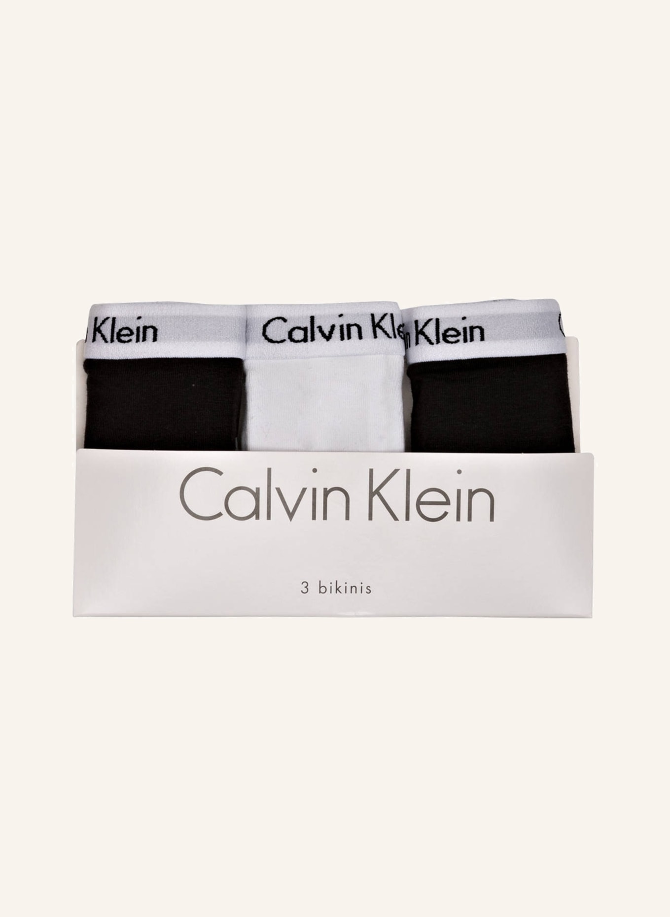 Calvin Klein Figi CAROUSEL, 3 szt. w opakowaniu, Kolor: CZARNY/ BIAŁY (Obrazek 3)