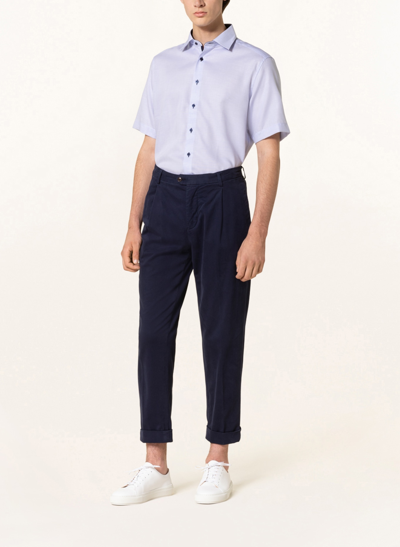 ETERNA Short-sleeved shirt modern fit, Color: LIGHT BLUE (Image 2)
