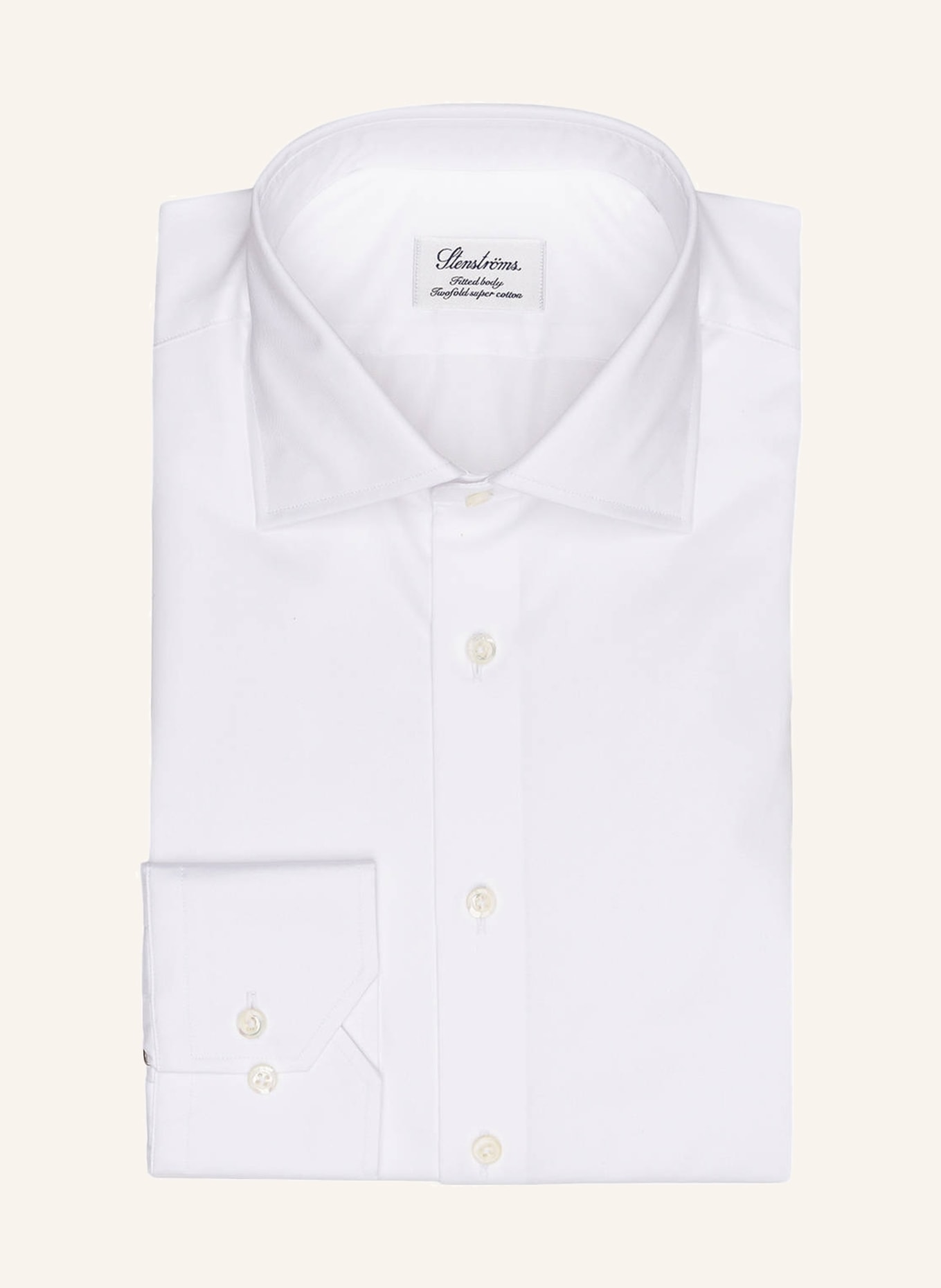 Stenströms Shirt fitted body, Color: WHITE (Image 1)