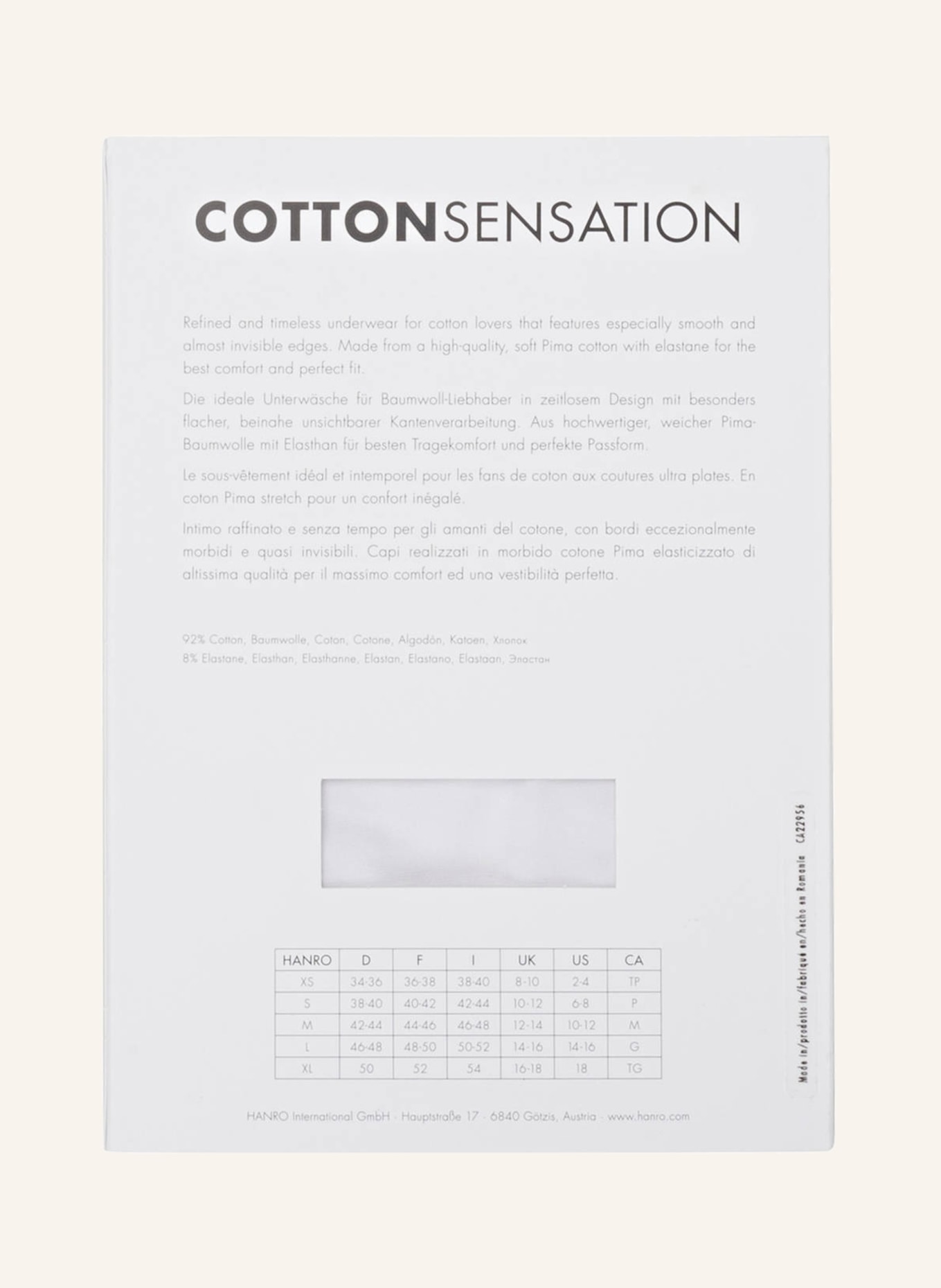HANRO Panty COTTON SENSATION, Farbe: WEISS (Bild 5)