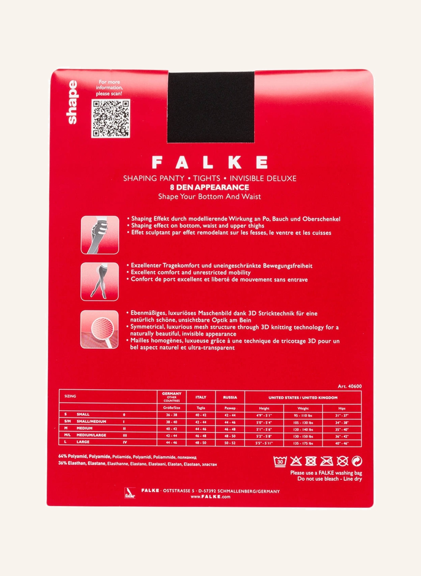 FALKE Feinstrumpfhose INVISIBLE DELUXE, Farbe: 3009 BLACK (Bild 3)