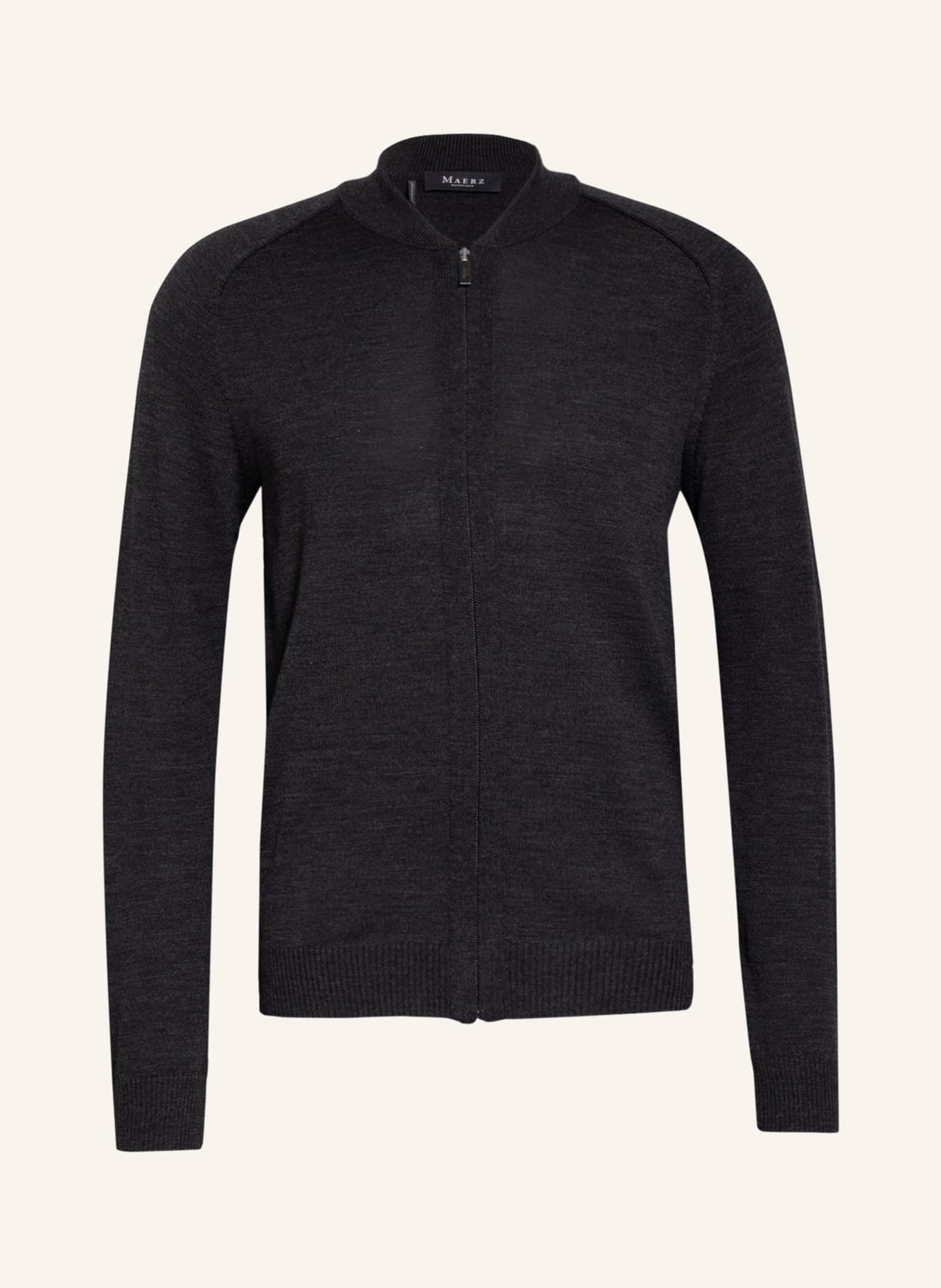 MAERZ MUENCHEN Strickjacke : DUNKELGRAU