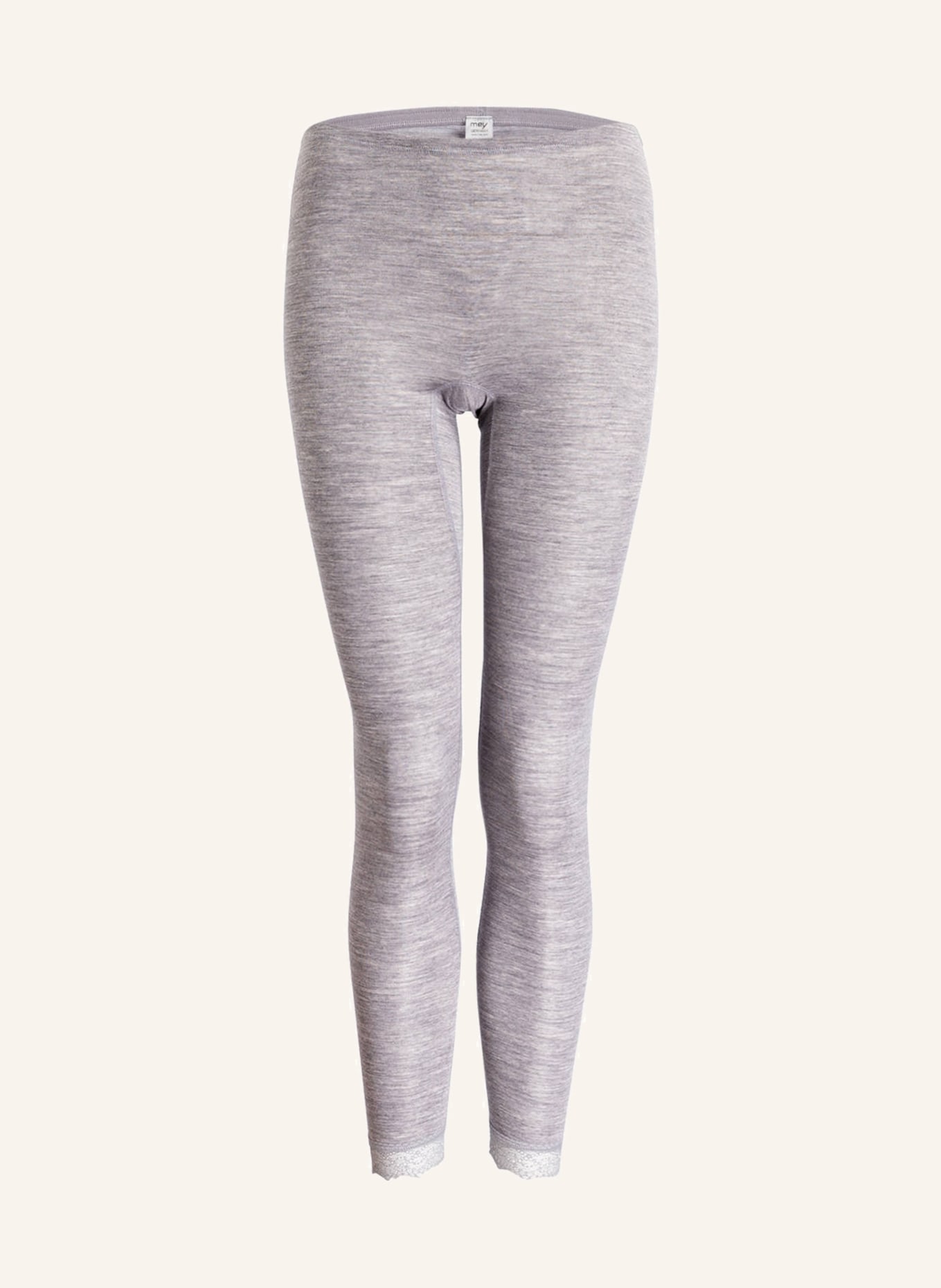 mey 7/8 leggings with silk, Color: GRAY (Image 1)