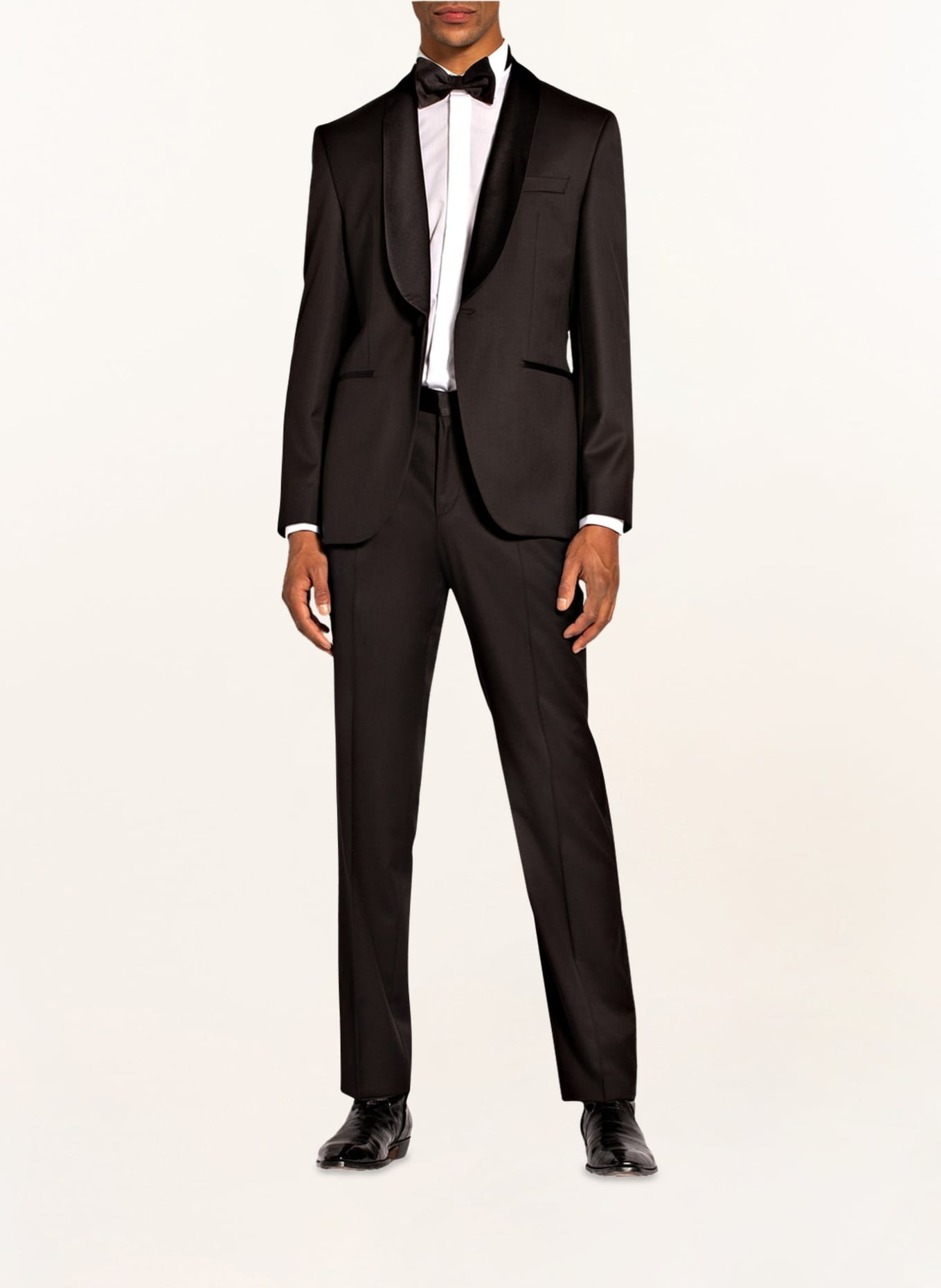 BOSS Tuxedo trousers LEDAN regular fit: BLACK
