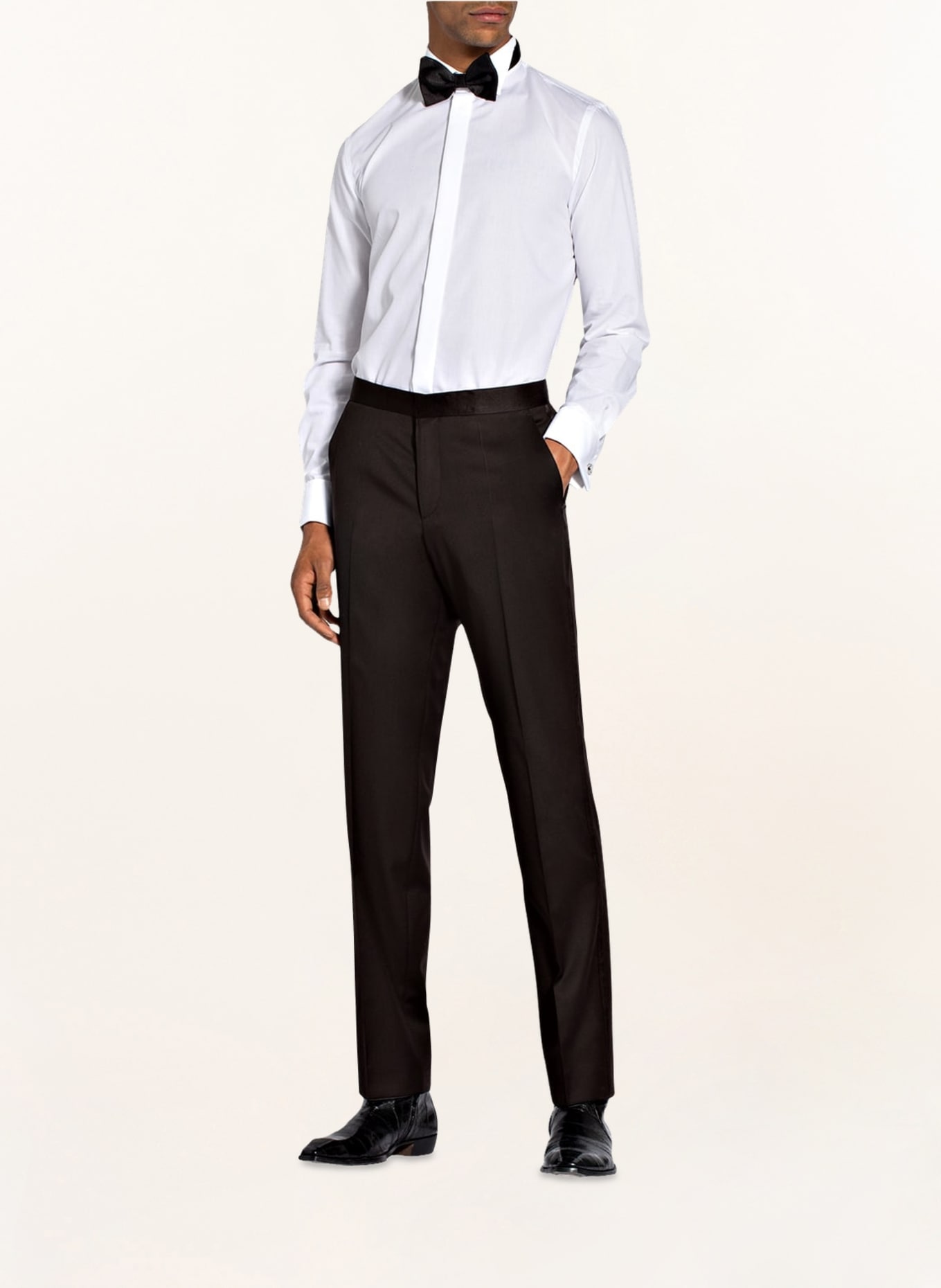 BOSS Tuxedo trousers LEDAN regular fit: BLACK