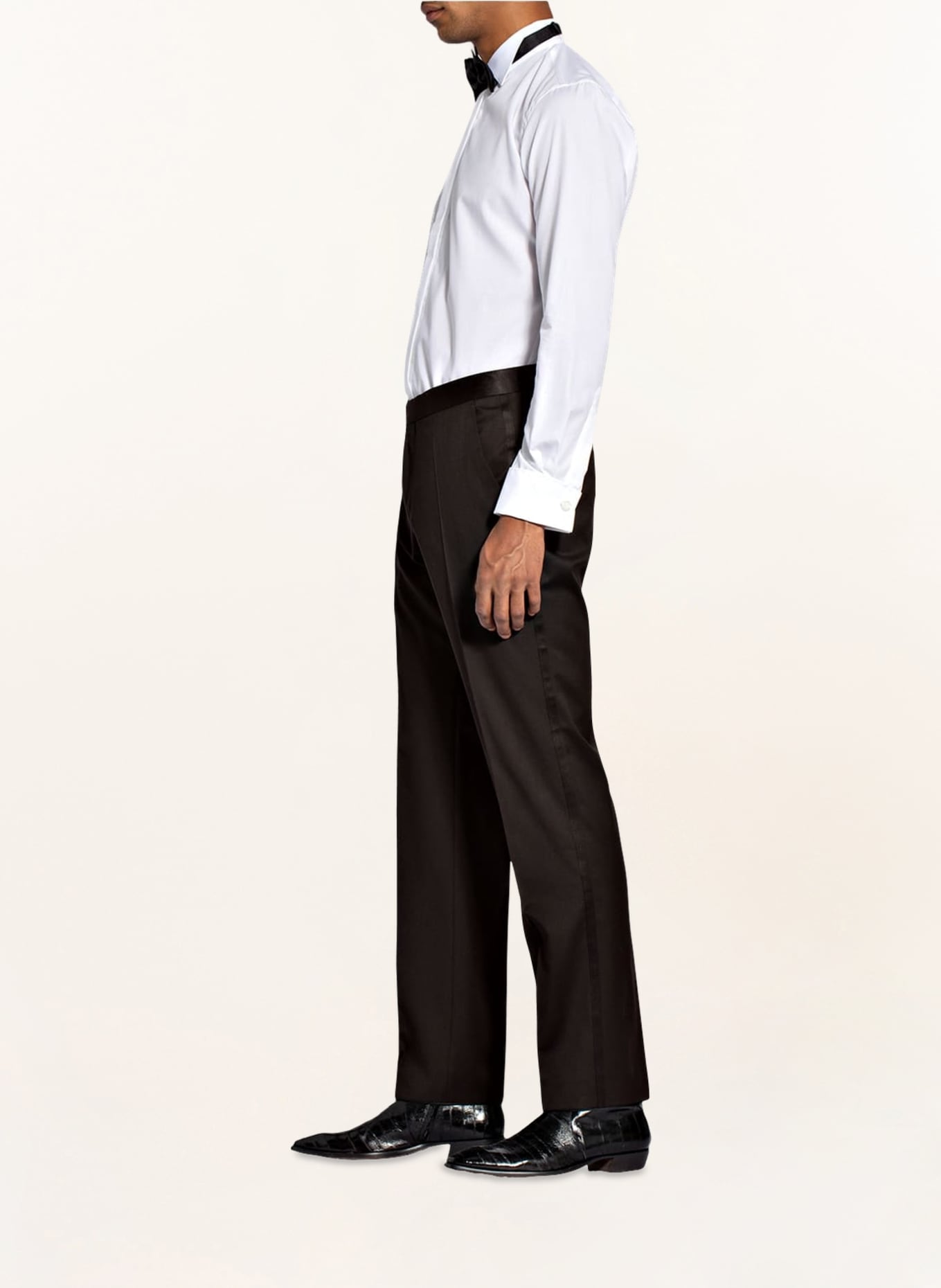 BOSS Tuxedo trousers LEDAN regular fit: BLACK
