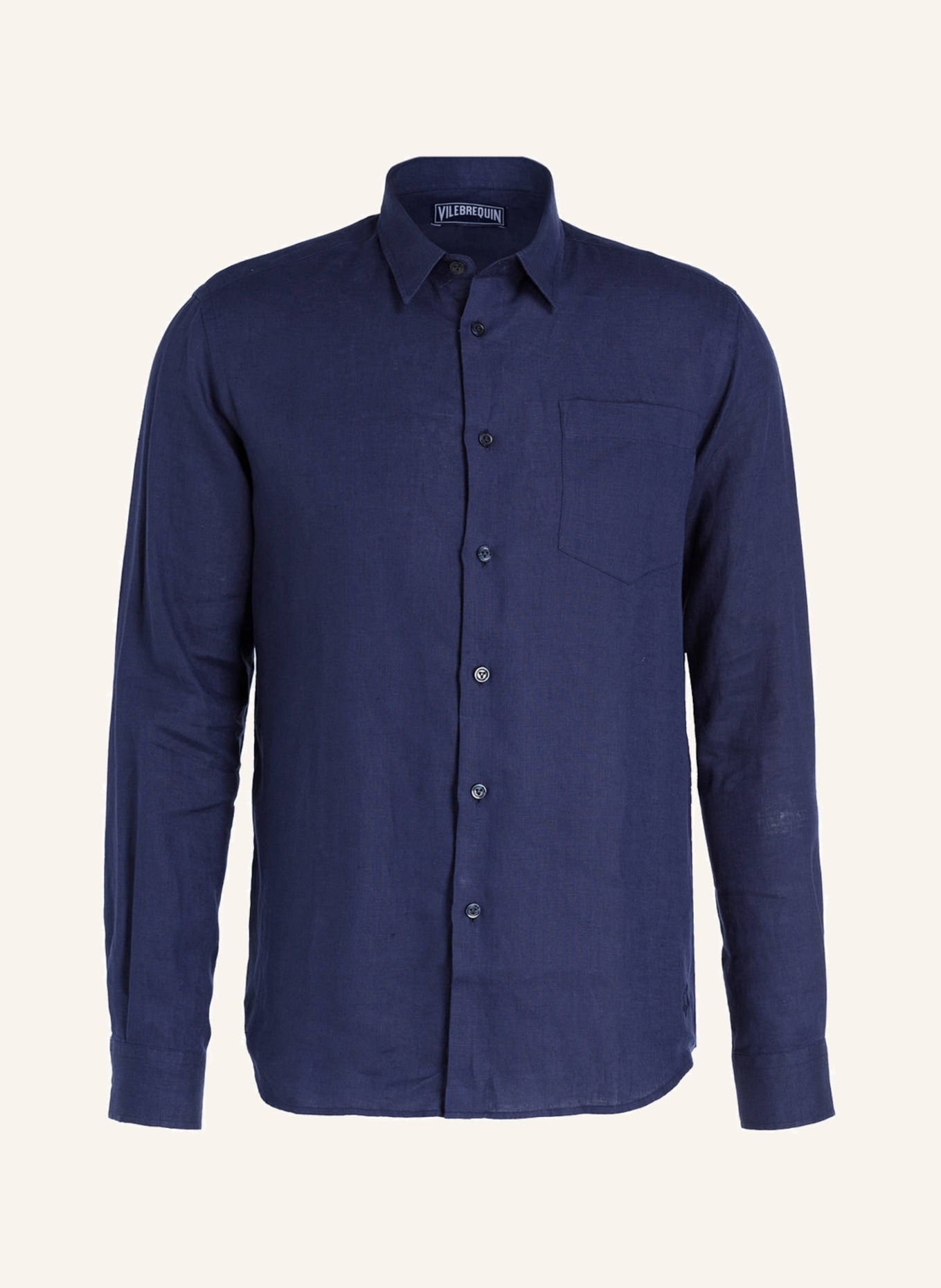 VILEBREQUIN Linen shirt regular fit, Color: DARK BLUE (Image 1)