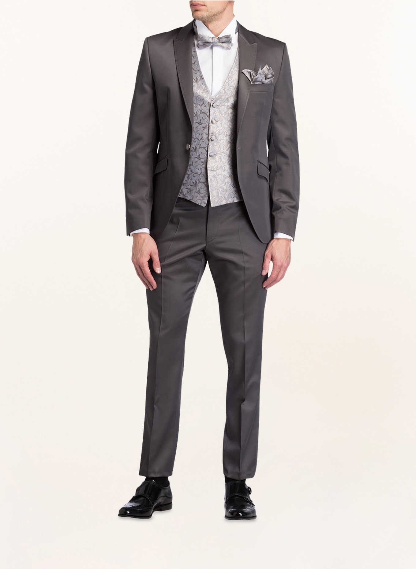 WILVORST Suit waistcoat slim fit, Color: GRAY (Image 5)