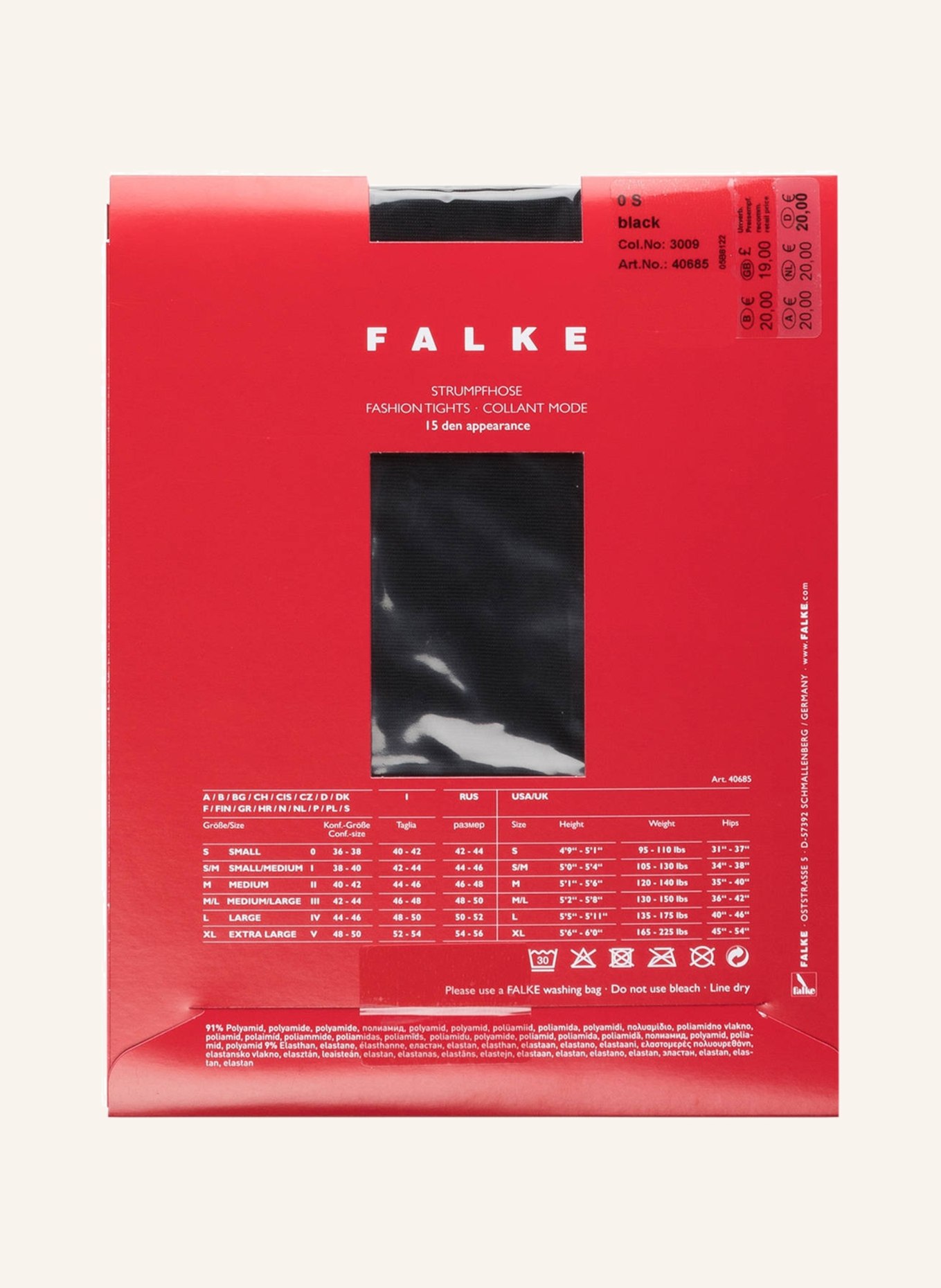 FALKE Feinstrumpfhose DOT TI, Farbe: 3009 BLACK (Bild 4)