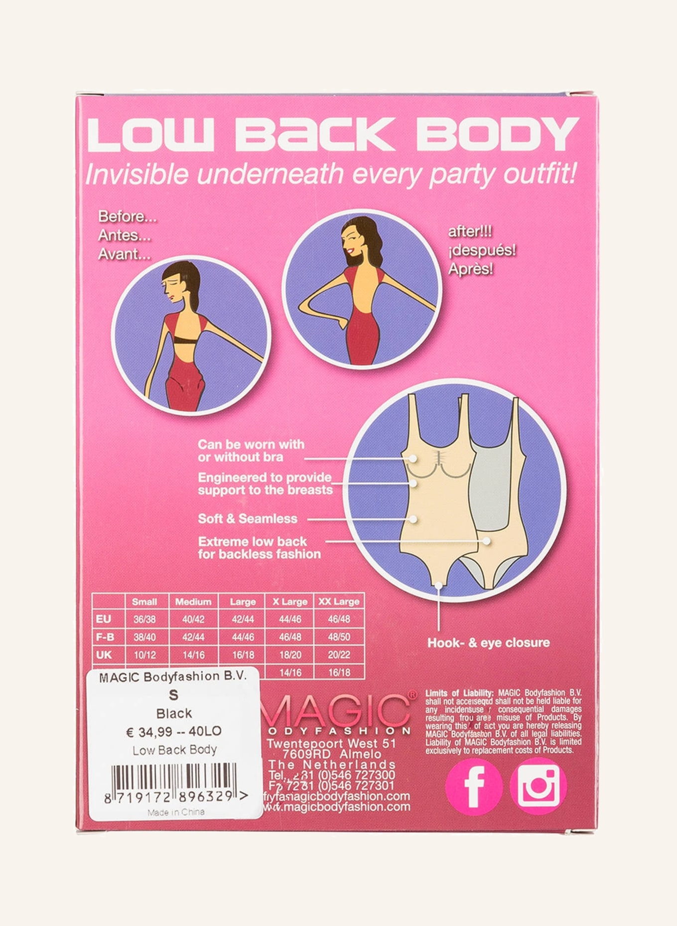 MAGIC Bodyfashion Shape-Body LOW BACK, Farbe: SCHWARZ (Bild 6)
