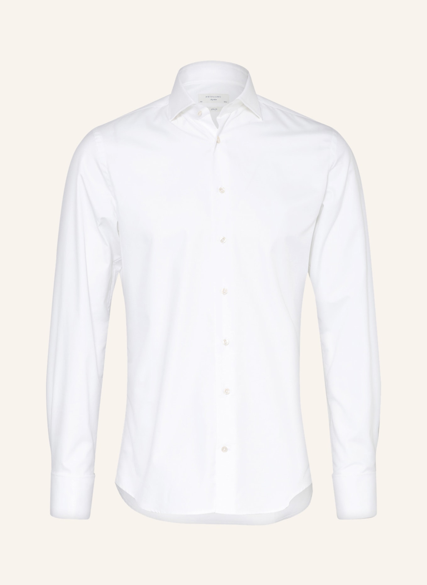 PROFUOMO Košile Slim Fit s ohrnovací manžetou, Barva: BÍLÁ (Obrázek 1)