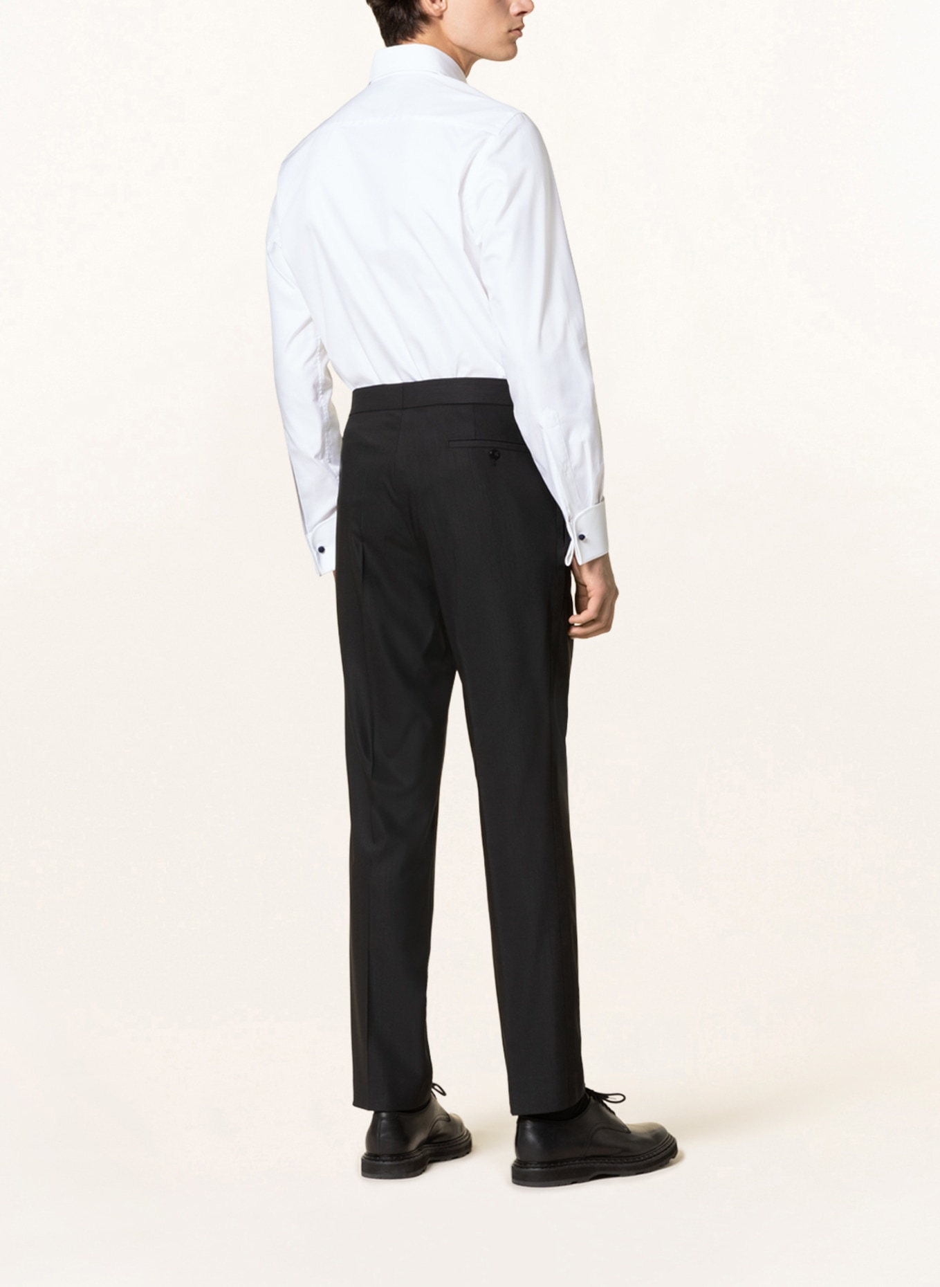 PROFUOMO Slim fit shirt with French cuffs, Color: WHITE (Image 3)