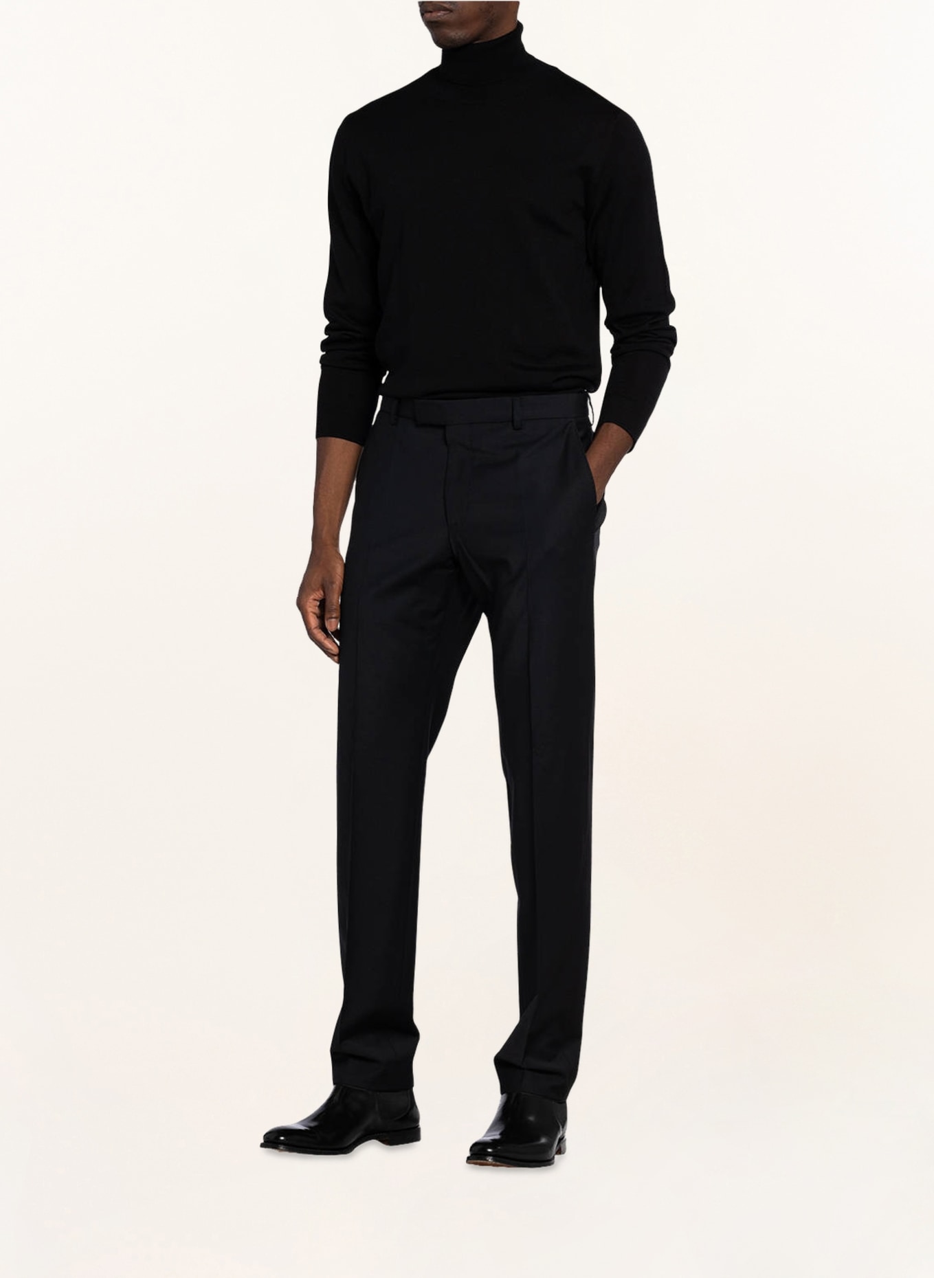 STRELLSON Spodnie garniturowe MERCER slim fit, Kolor: 001 BLACK 001 (Obrazek 3)