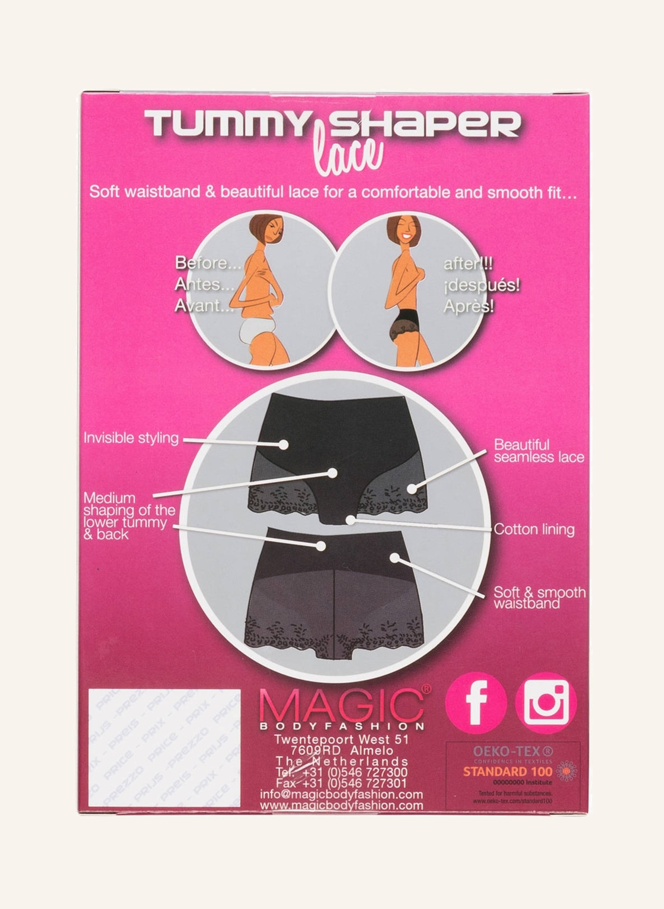 MAGIC Bodyfashion Shape-Panty TUMMY SHAPER LACE, Farbe: SCHWARZ (Bild 4)