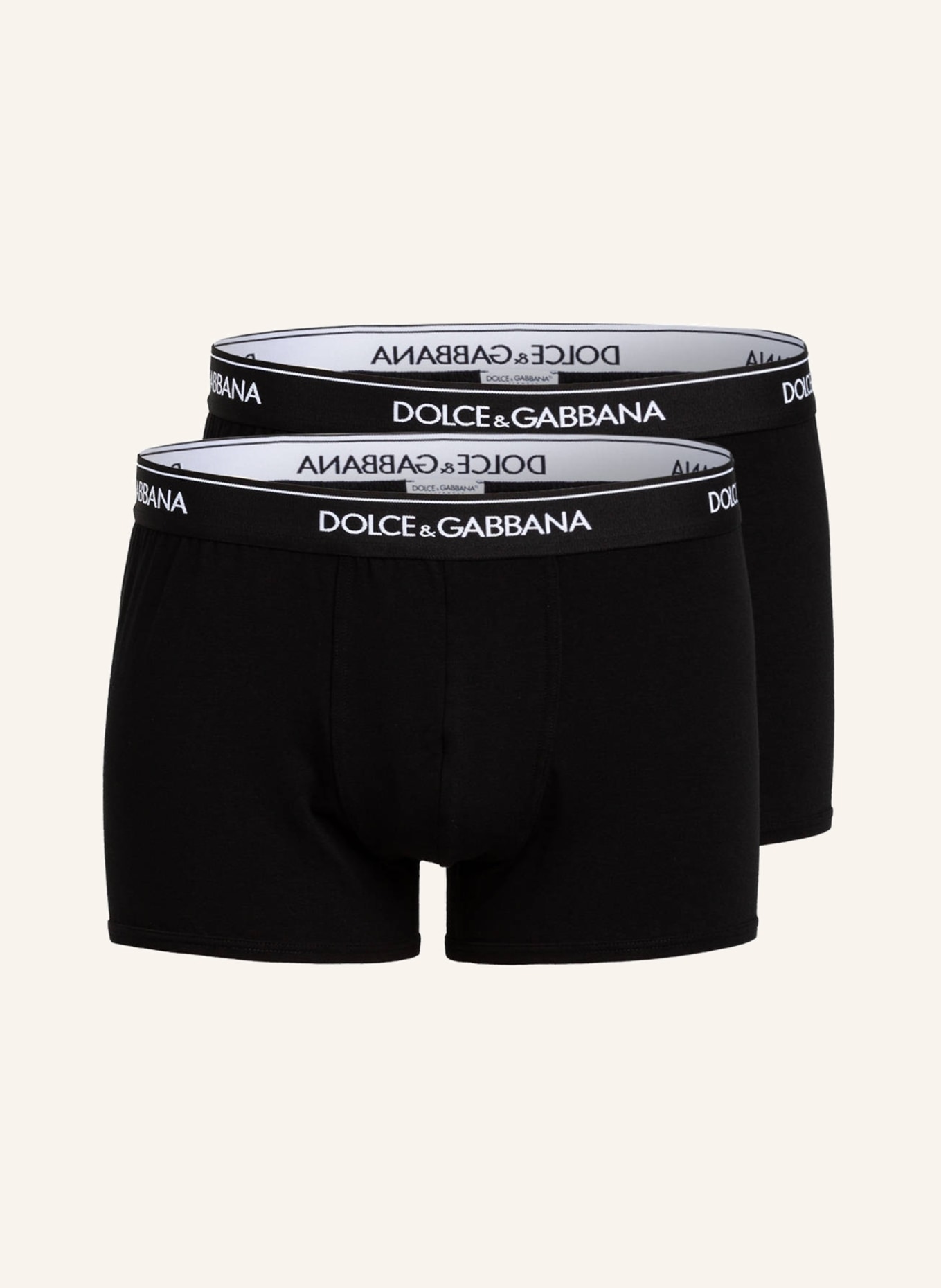 DOLCE & GABBANA Boxerky, 2 kusy v balení : ČERNÁ