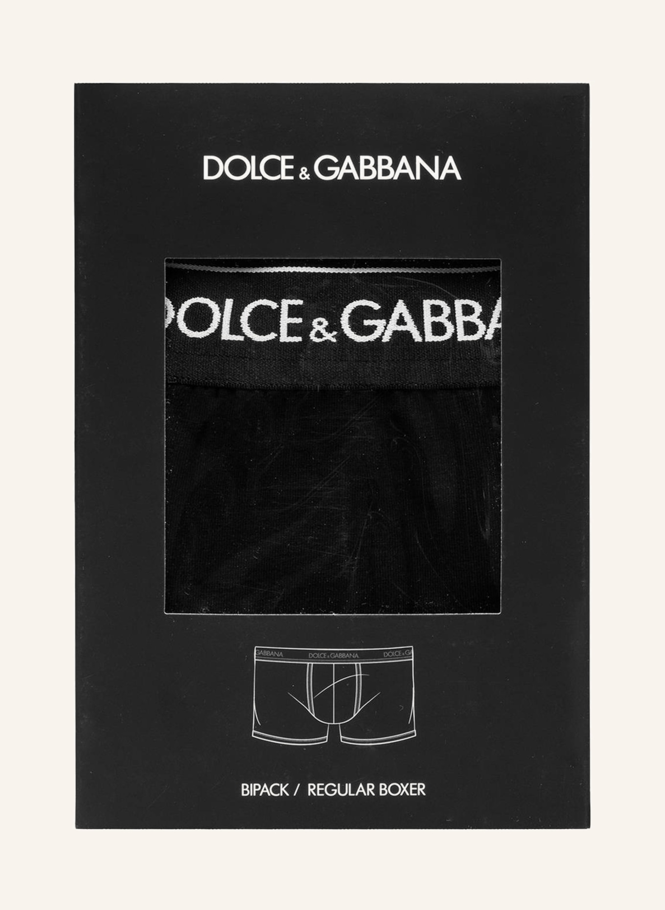 DOLCE & GABBANA Boxerky, 2 kusy v balení : ČERNÁ