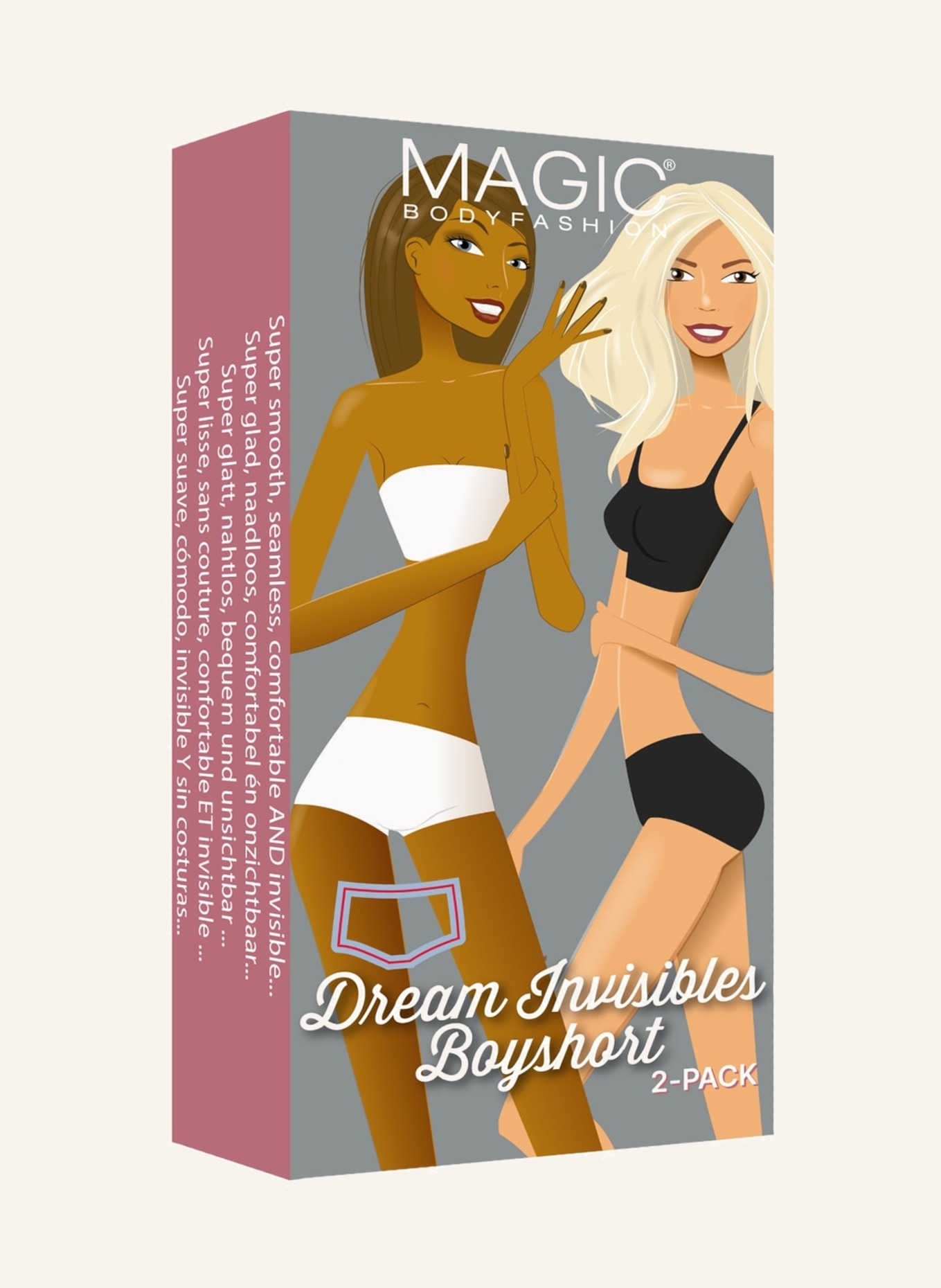 MAGIC Bodyfashion 2er-Pack Panties DREAM INVISIBLES BOYSHORT , Farbe: NUDE (Bild 3)