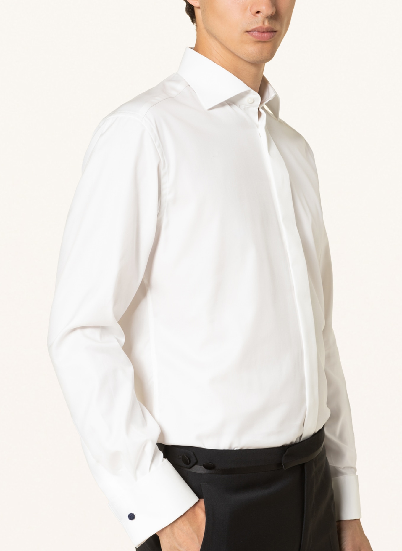 ETERNA Košile Modern Fit s ohrnovací manžetou, Barva: BÍLÁ (Obrázek 5)
