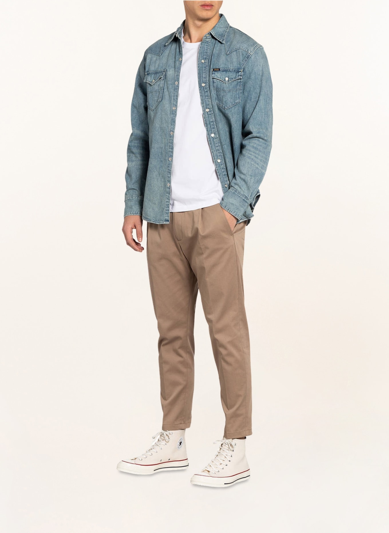 POLO RALPH LAUREN Koszula jeansowa slim fit, Kolor: JASNONIEBIESKI (Obrazek 2)