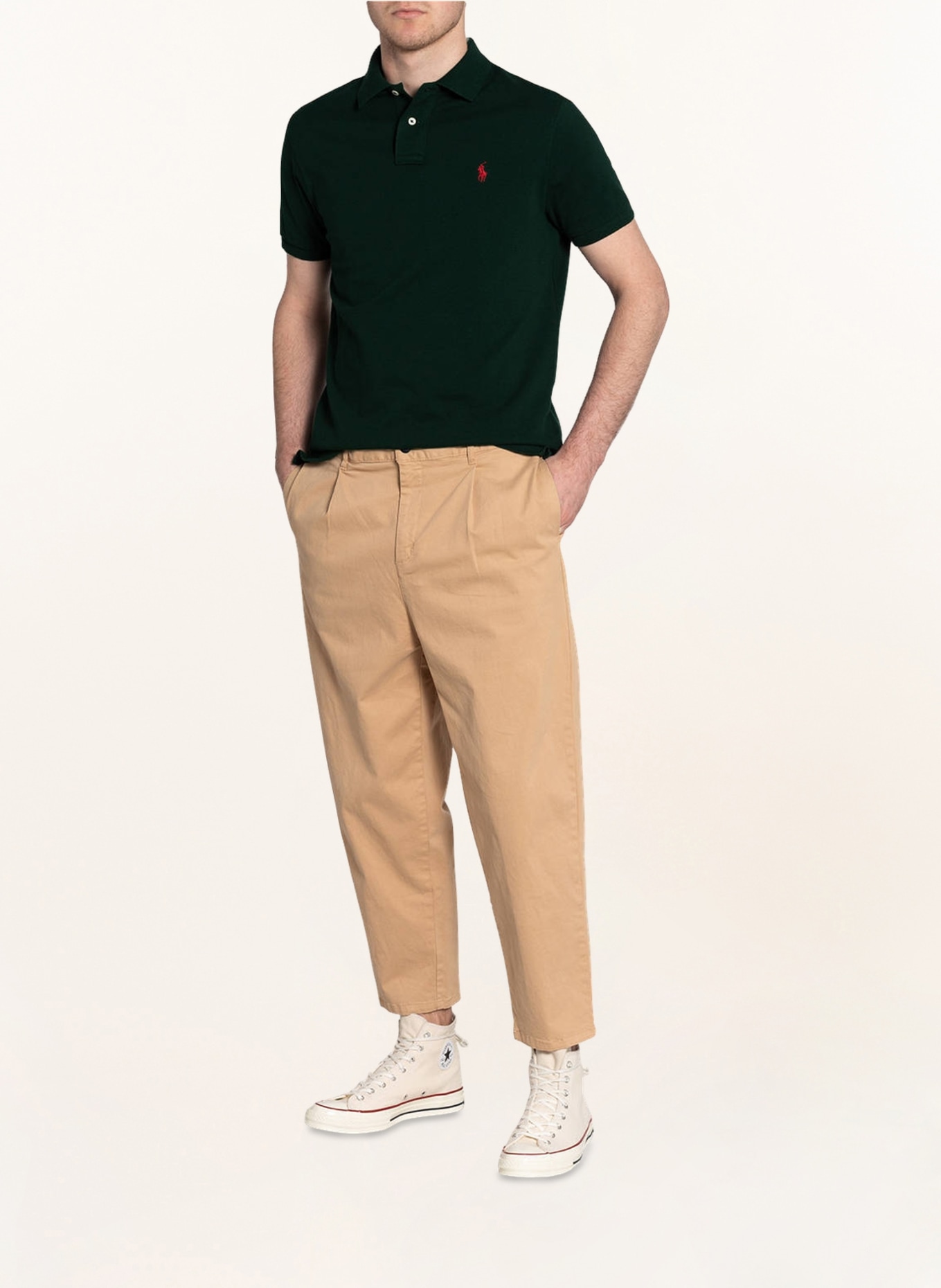 POLO RALPH LAUREN Piqué-Poloshirt Custom Slim Fit , Farbe: DUNKELGRÜN (Bild 2)