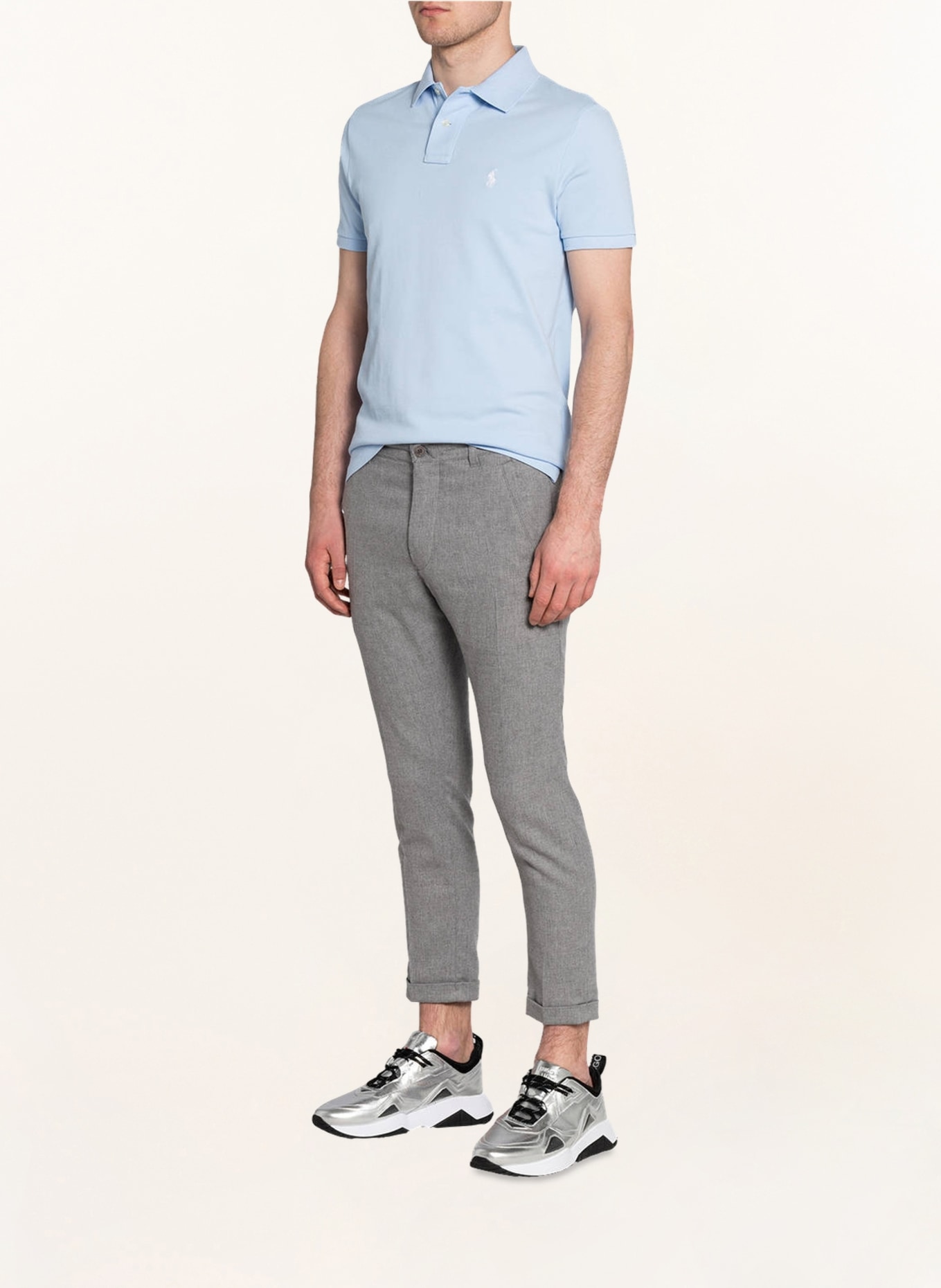 POLO RALPH LAUREN Piqué-Poloshirt Custom Slim Fit , Farbe: EISBLAU (Bild 2)