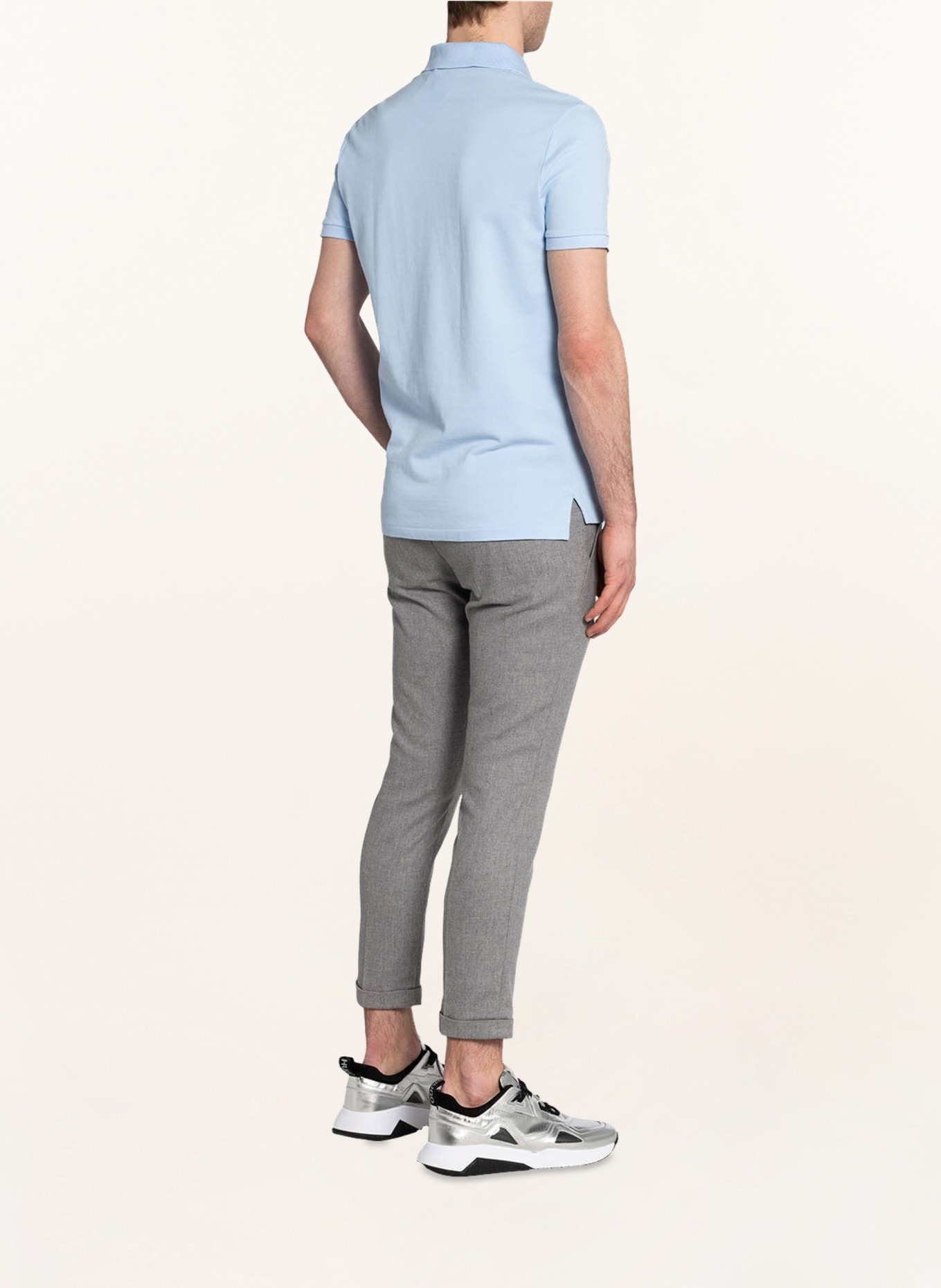 POLO RALPH LAUREN Piqué-Poloshirt Custom Slim Fit , Farbe: EISBLAU (Bild 3)