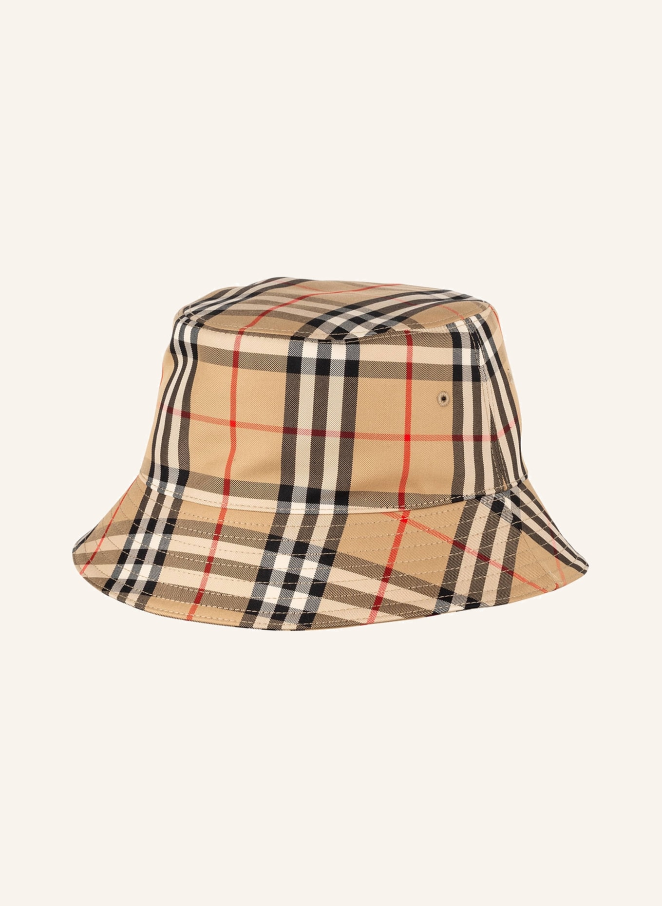 BURBERRY Klobouk Bucket Hat, Barva: BÉŽOVÁ/ ČERNÁ/ ČERVENÁ (Obrázek 3)
