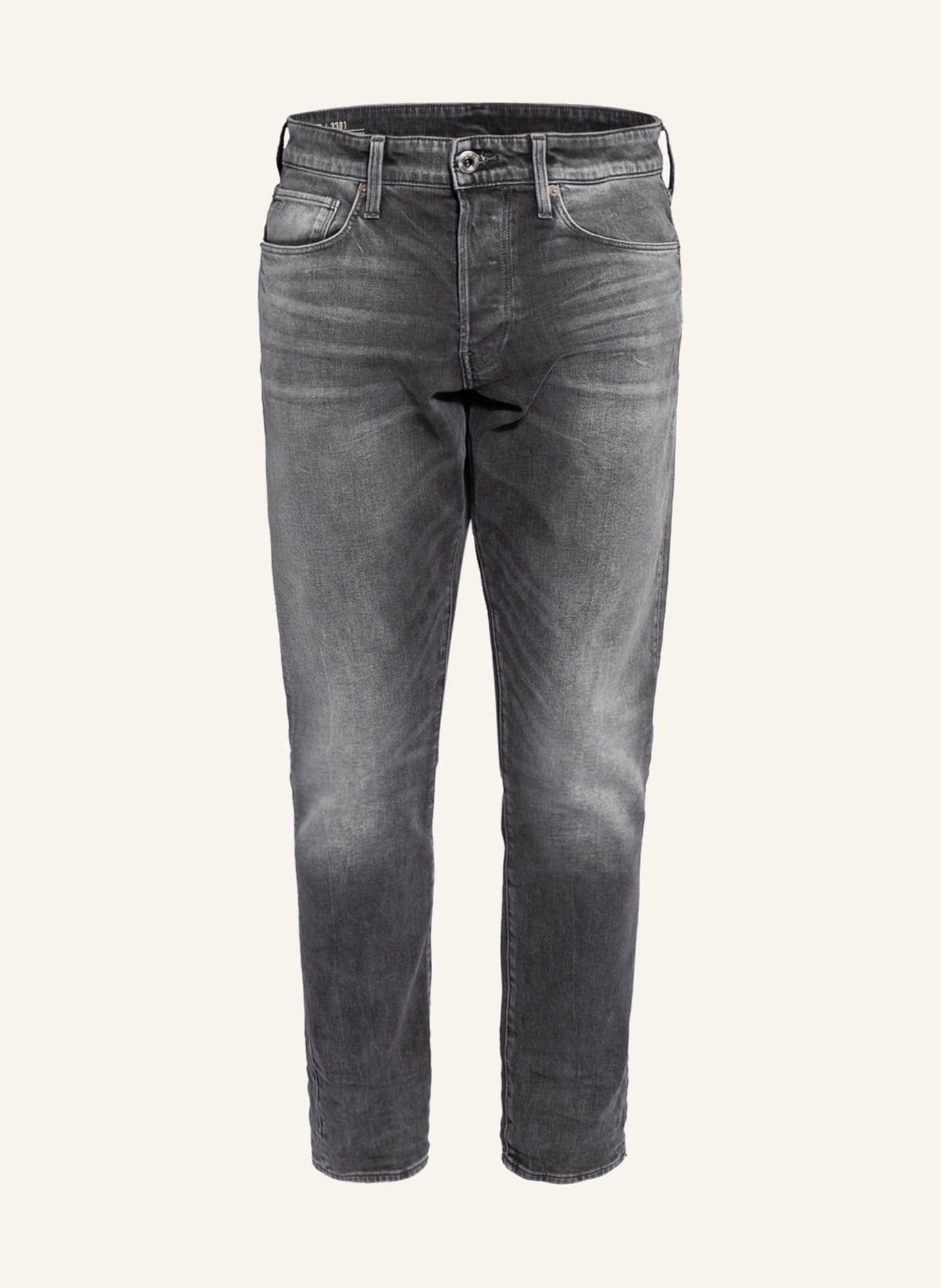 G-Star RAW Jeans 3301 straight tapered fit, Color: B466 FADED BULLIT DARK GREY (Image 1)