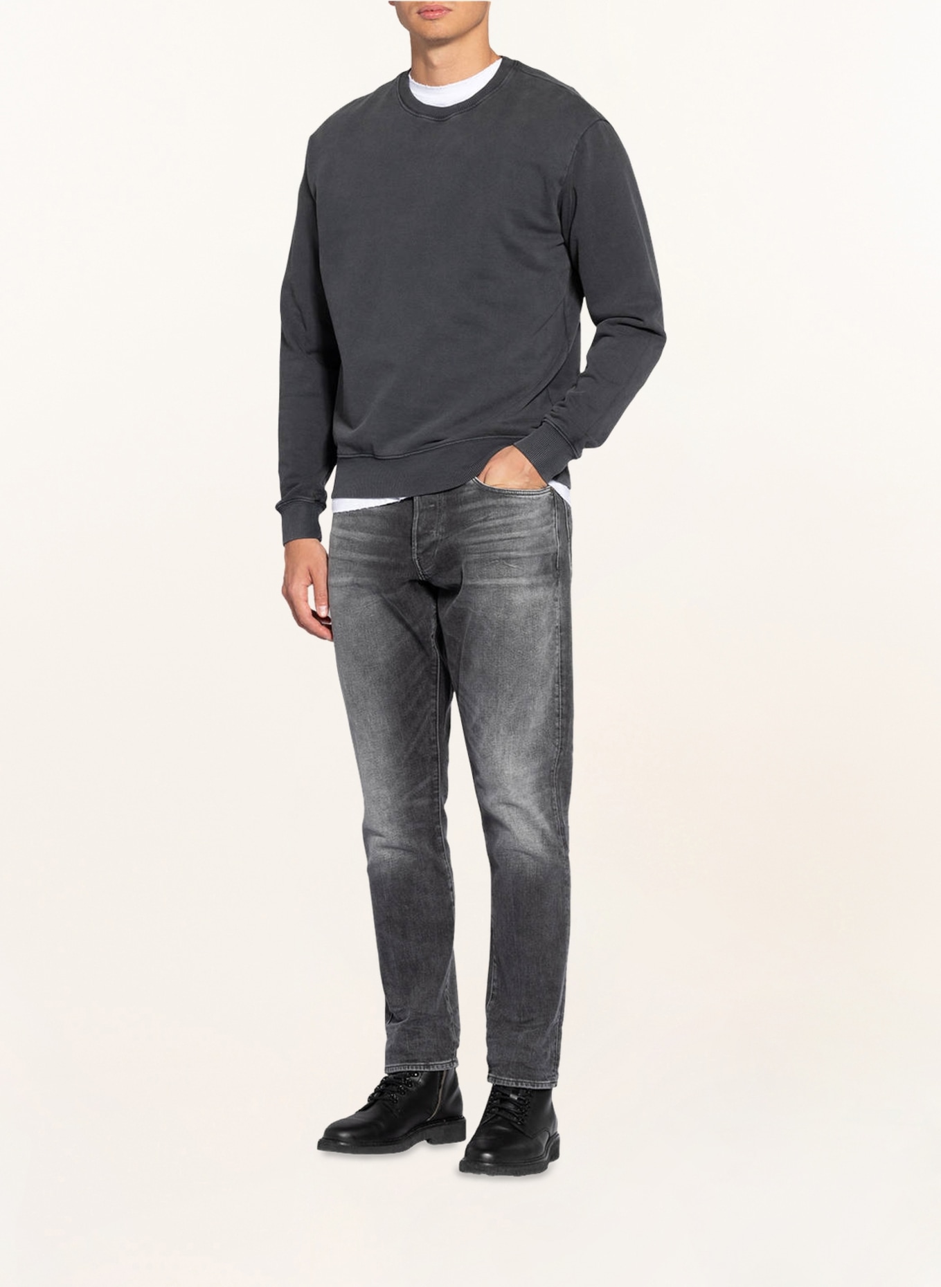 G-Star RAW Jeans 3301 straight tapered fit, Color: B466 FADED BULLIT DARK GREY (Image 2)