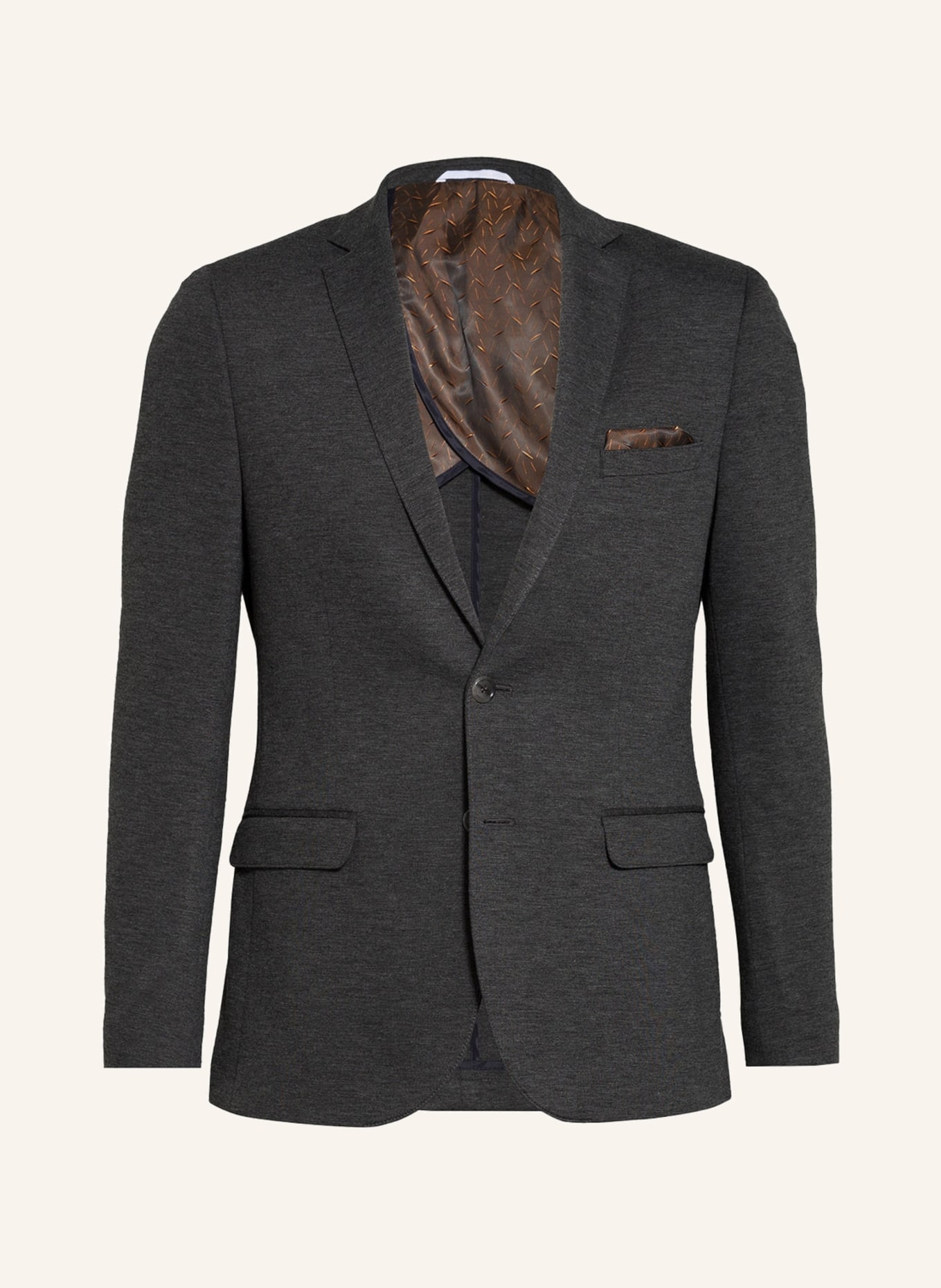 PAUL Suit jacket slim fit in jersey, Color: DARK GRAY MÉLANGE (Image 1)