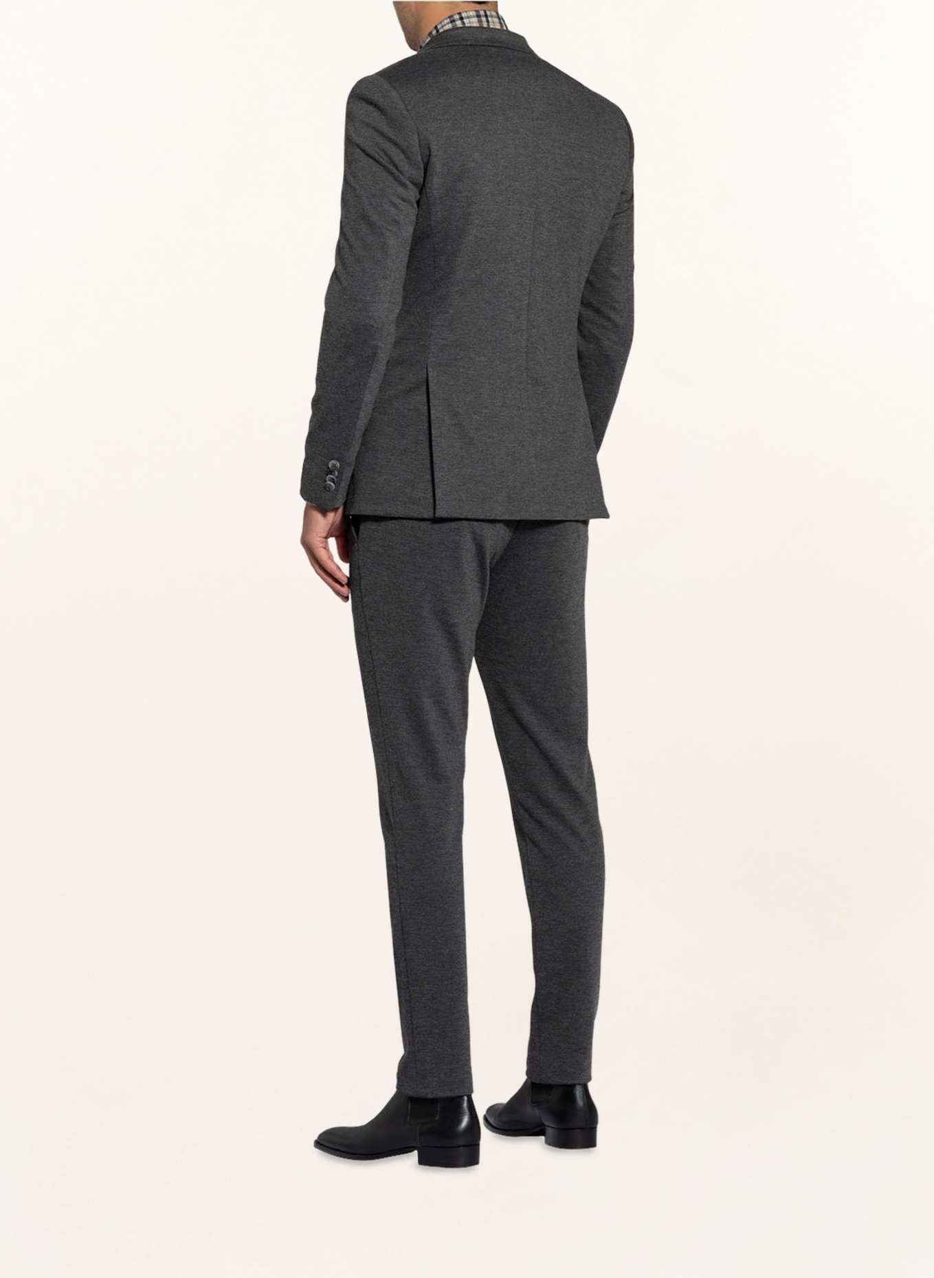 PAUL Suit jacket slim fit in jersey, Color: DARK GRAY MÉLANGE (Image 3)