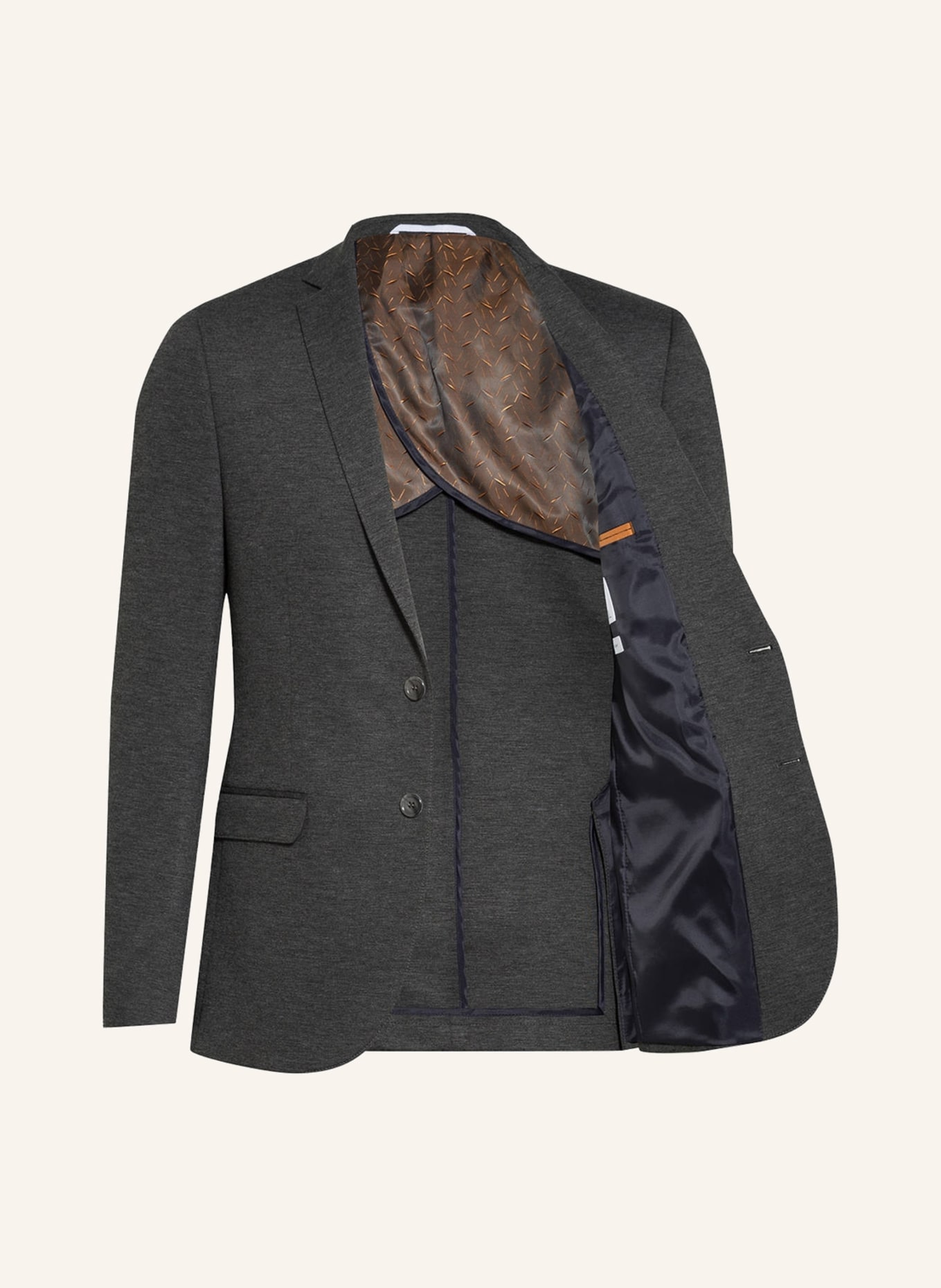 PAUL Suit jacket slim fit in jersey, Color: DARK GRAY MÉLANGE (Image 4)