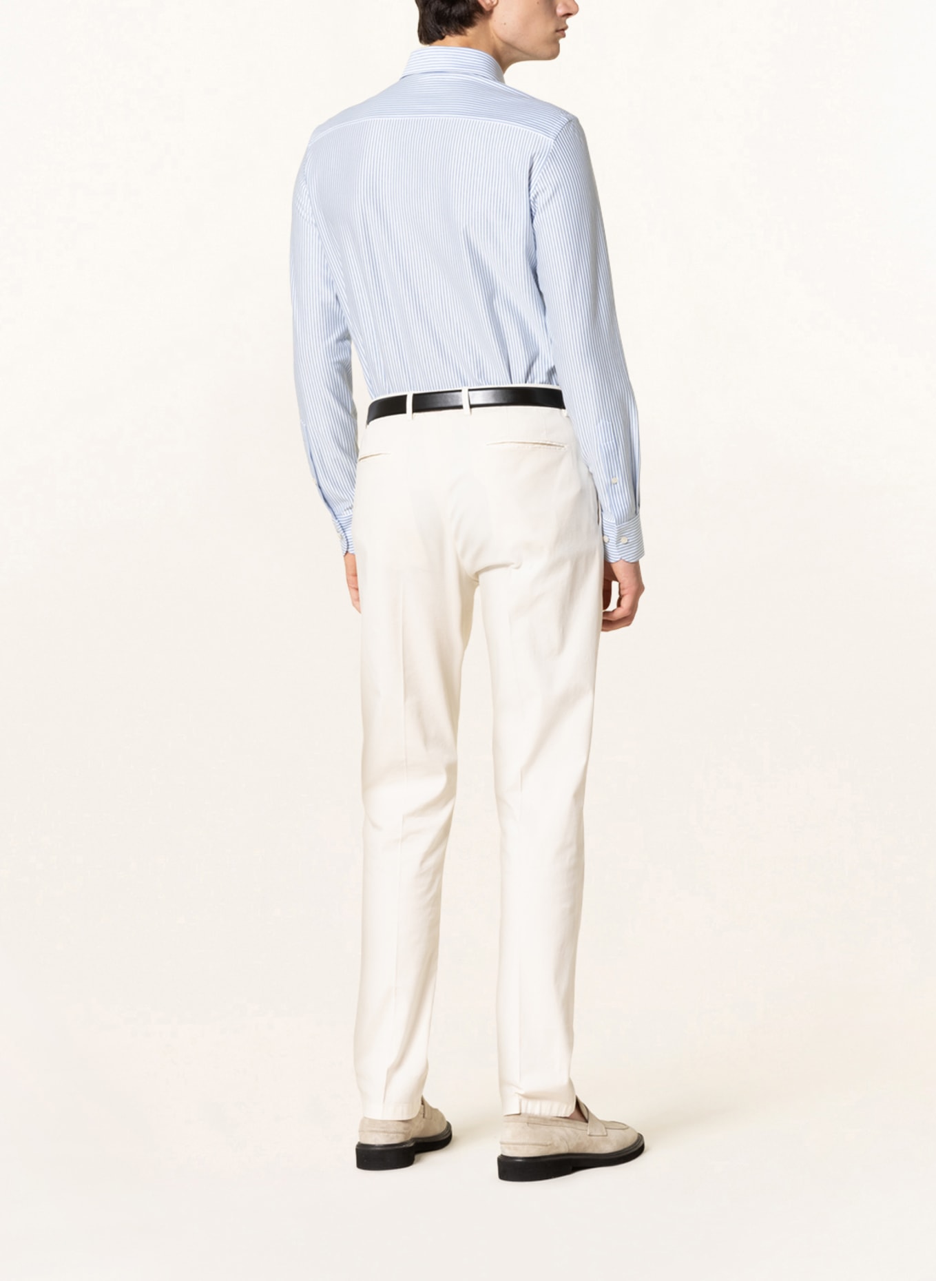 PROFUOMO Shirt slim fit, Color: WHITE/ LIGHT BLUE (Image 3)