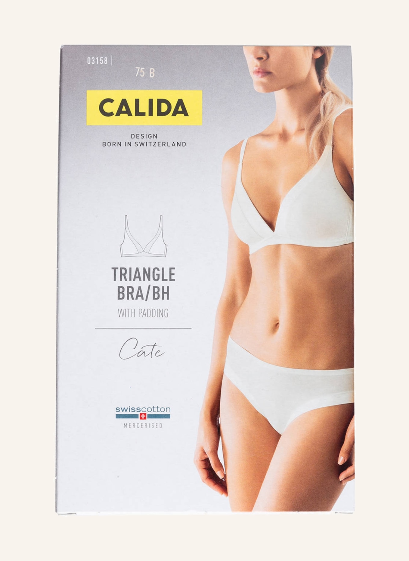 CALIDA Eco Sense Lace Triangle bra with cup blue
