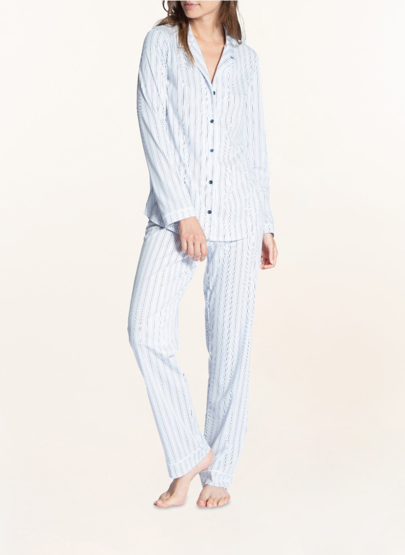 CALIDA Pajamas SWEET DREAMS , Color: LIGHT BLUE/ WHITE/ DARK BLUE (Image 6)