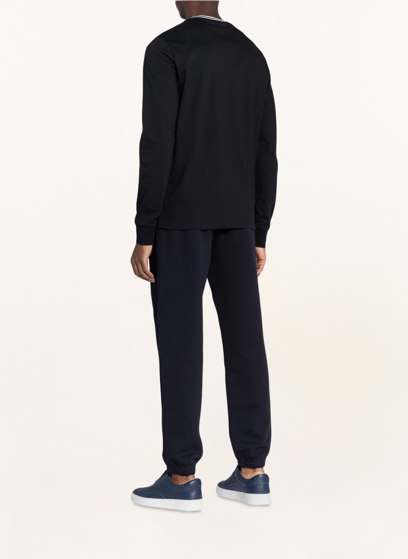 FRED PERRY Long sleeve shirt, Color: BLACK (Image 3)