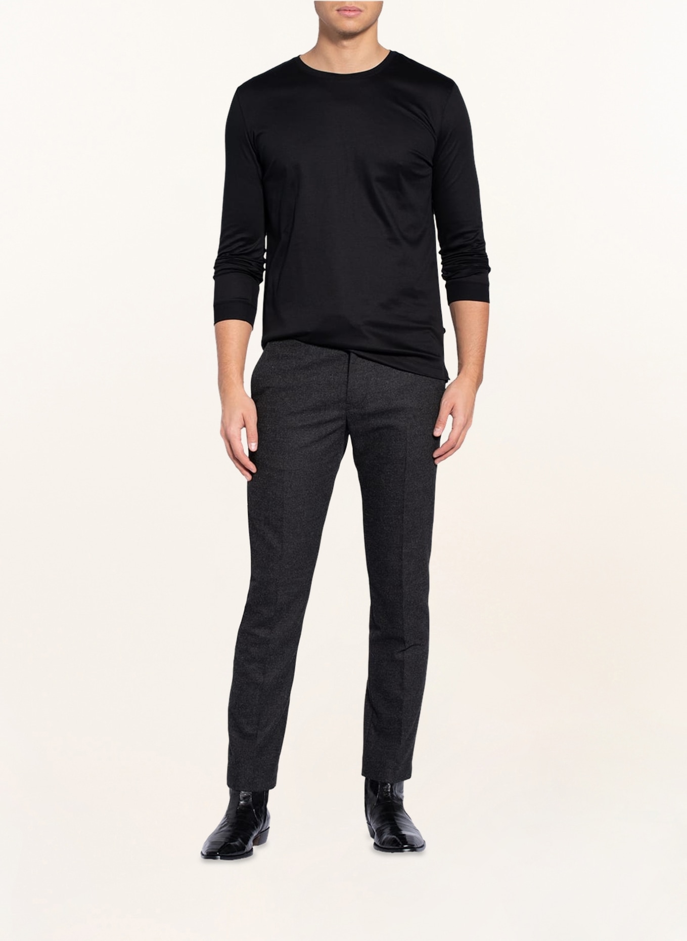 van Laack Longsleeve PARO: SCHWARZ