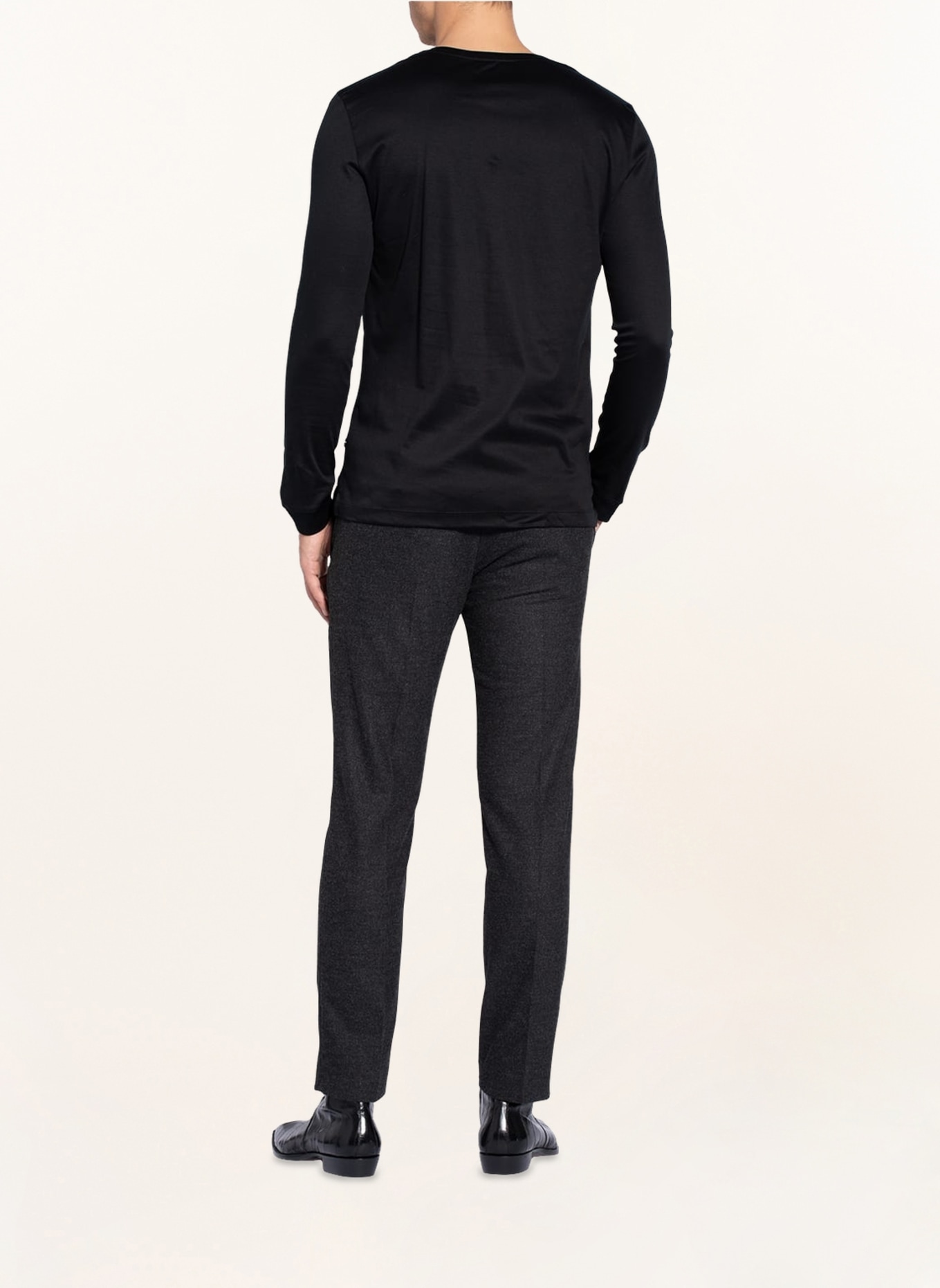 van Laack Longsleeve PARO: SCHWARZ