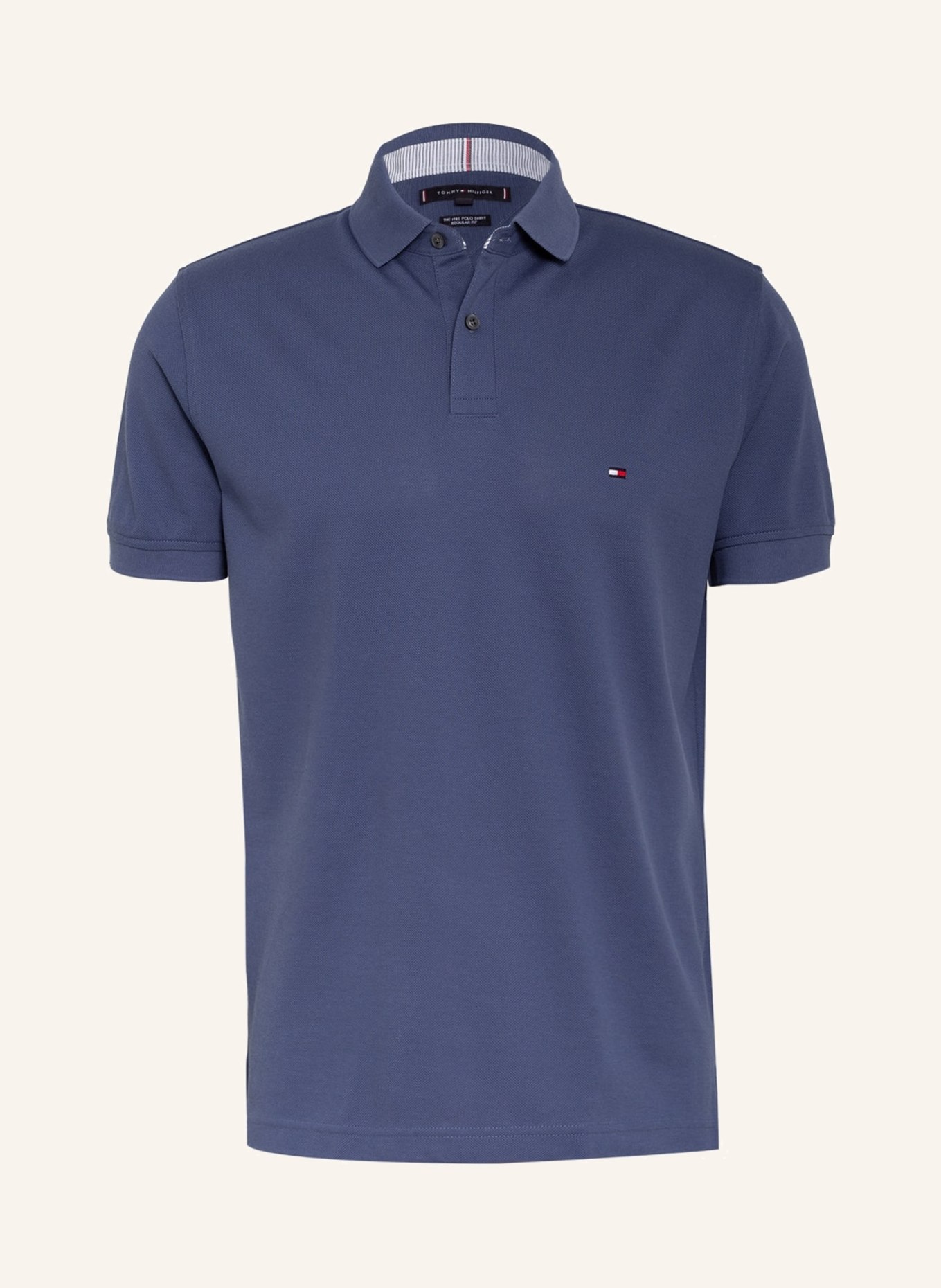 TOMMY HILFIGER Piqué-Poloshirt Regular Fit, Farbe: BLAU (Bild 1)