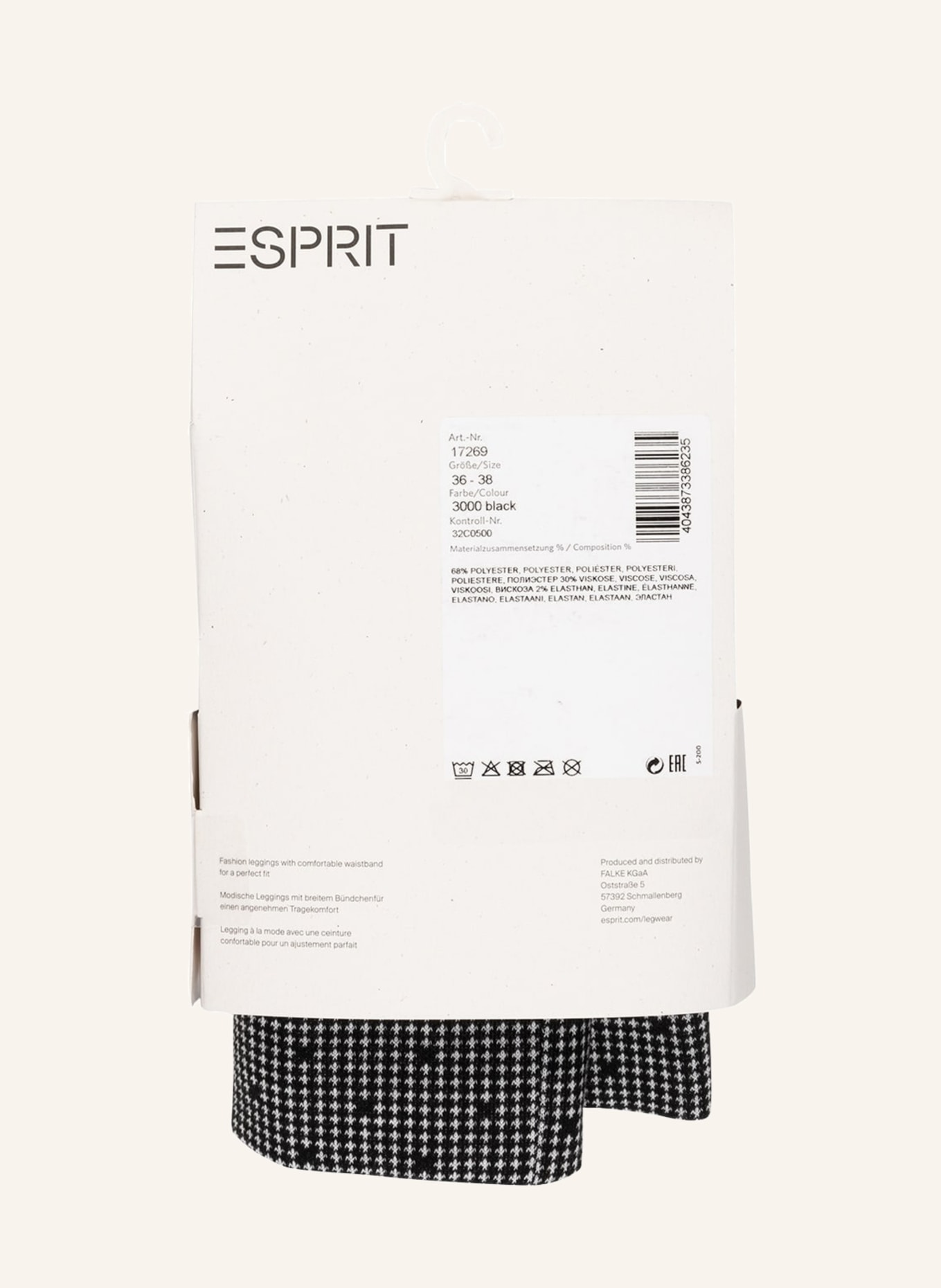 ESPRIT Leggings, Farbe: SCHWARZ/ WEISS (Bild 3)