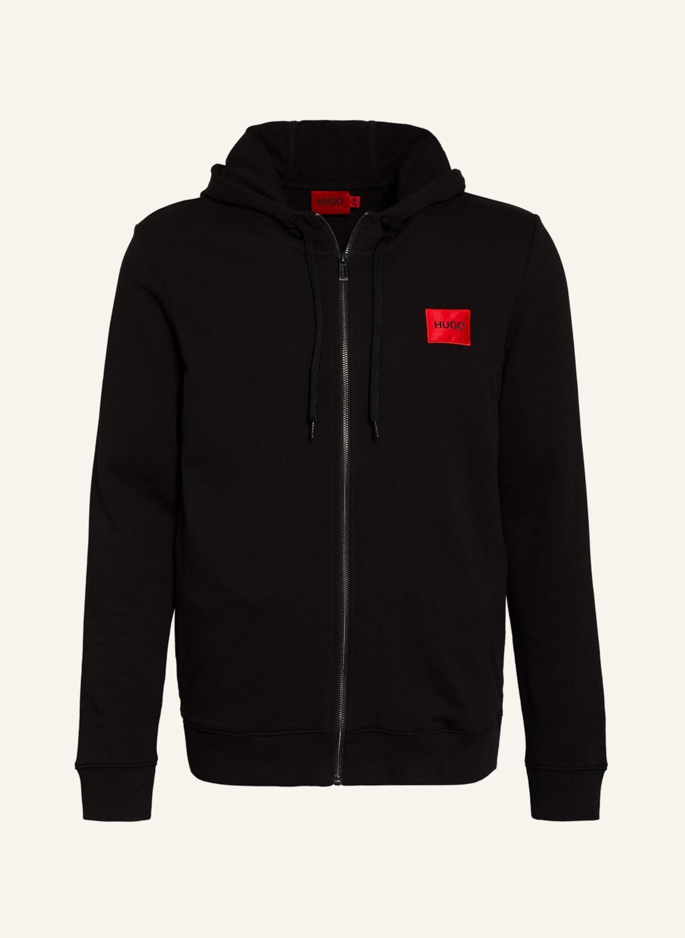 HUGO Sweat jacket DAPLE, Color: BLACK (Image 1)