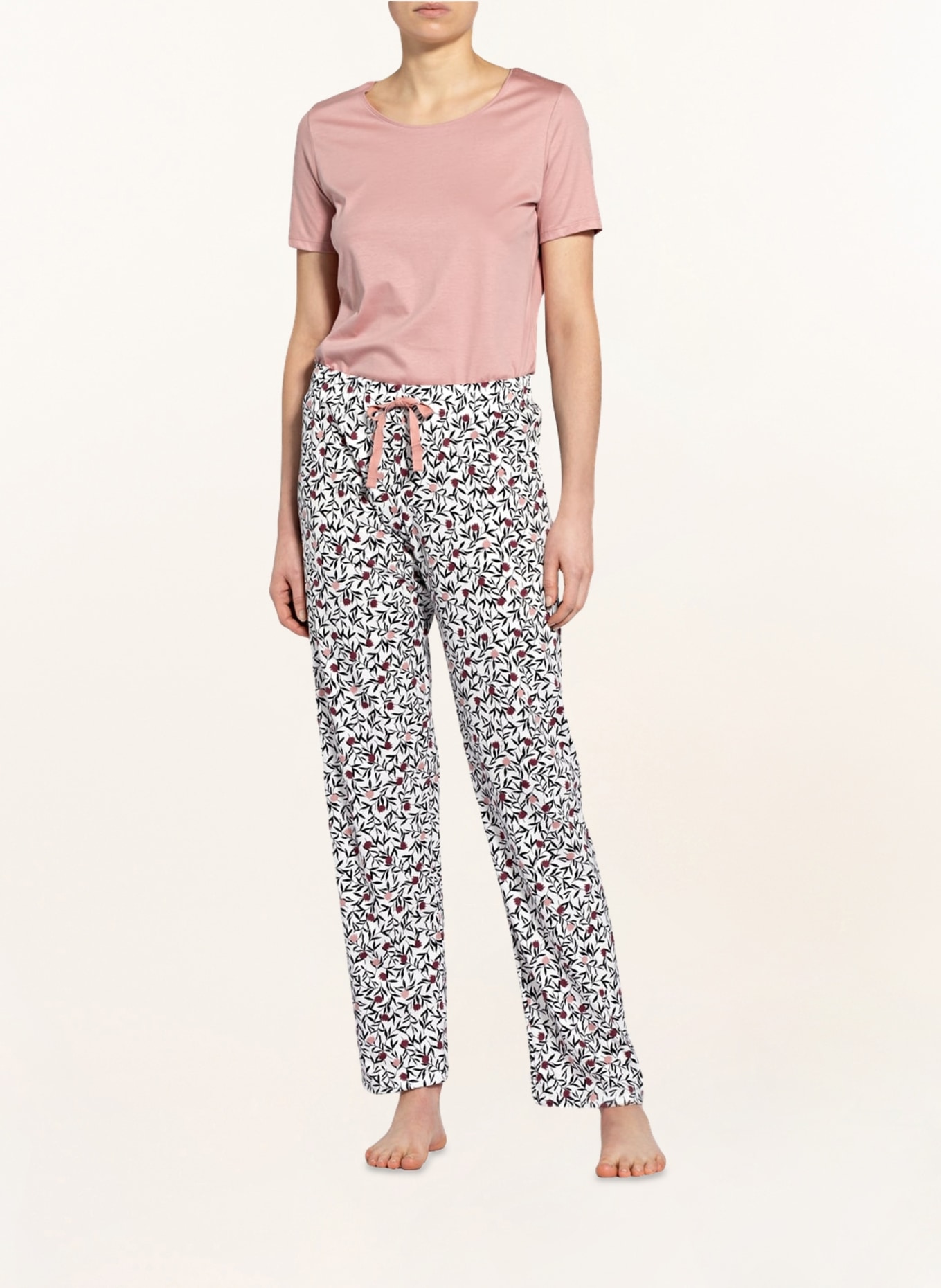 CALIDA Pajama pants FAVOURITES DREAMS , Color: WHITE/ PINK/ DUSKY PINK (Image 2)