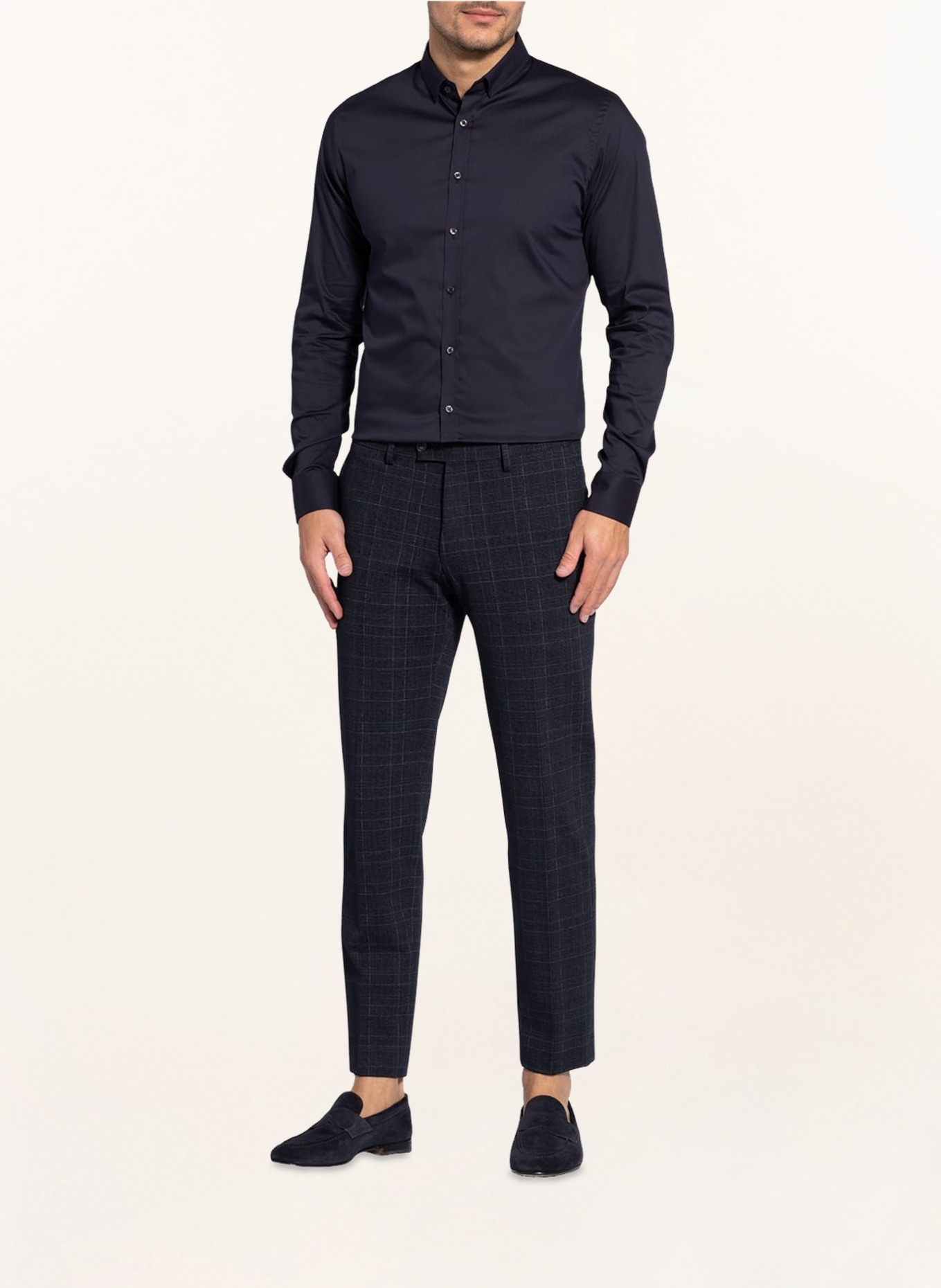 Q1 Manufaktur Koszula SANDRO extra slim fit: GRANATOWY