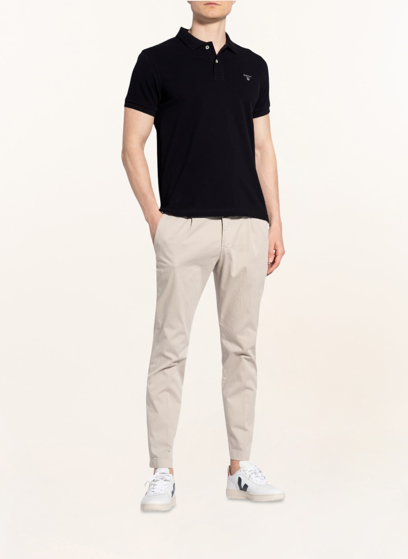GANT Piqué-Poloshirt Regular Fit, Farbe: SCHWARZ (Bild 2)