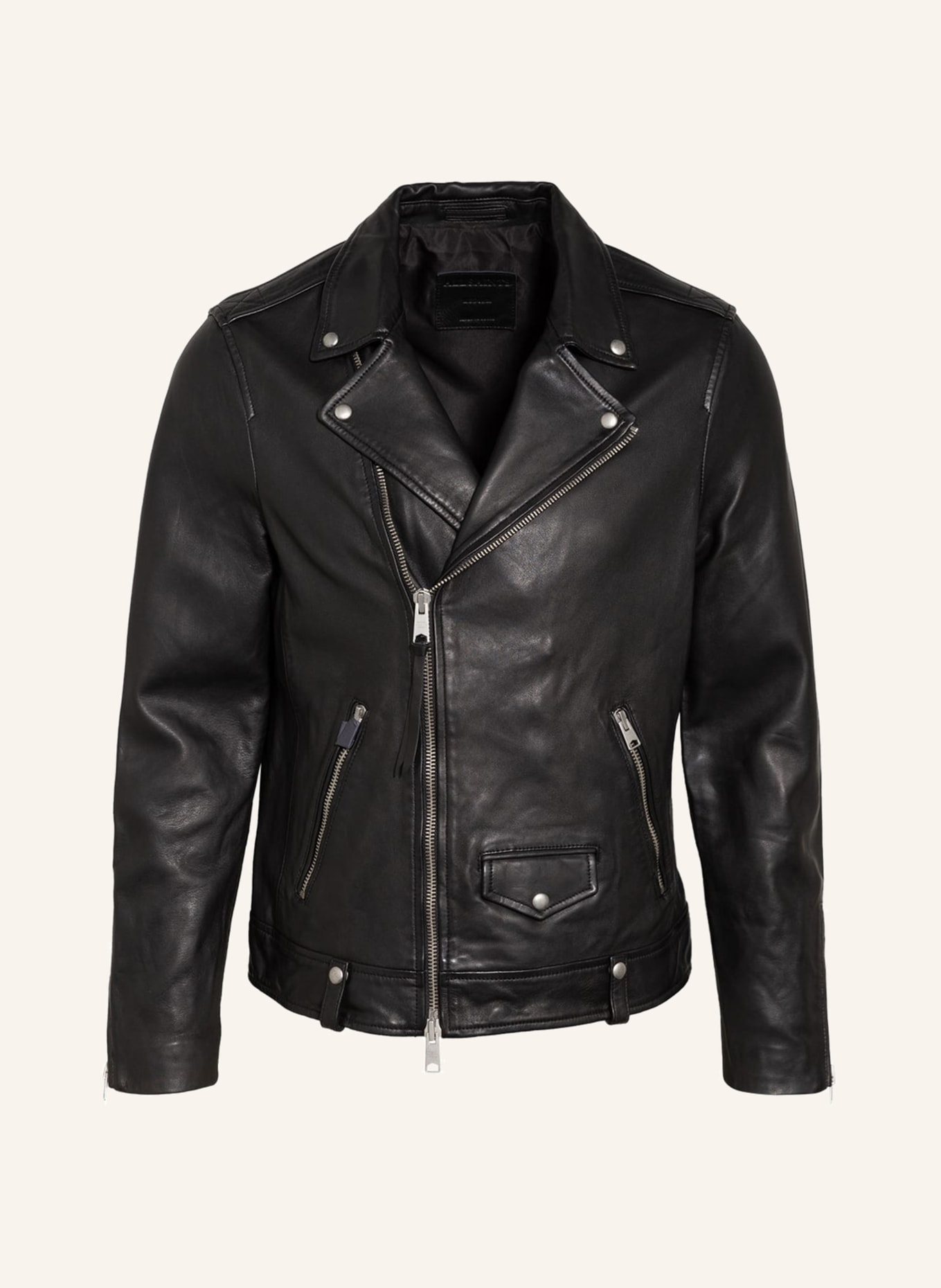 ALLSAINTS Leather jacket MILO, Color: BLACK (Image 1)