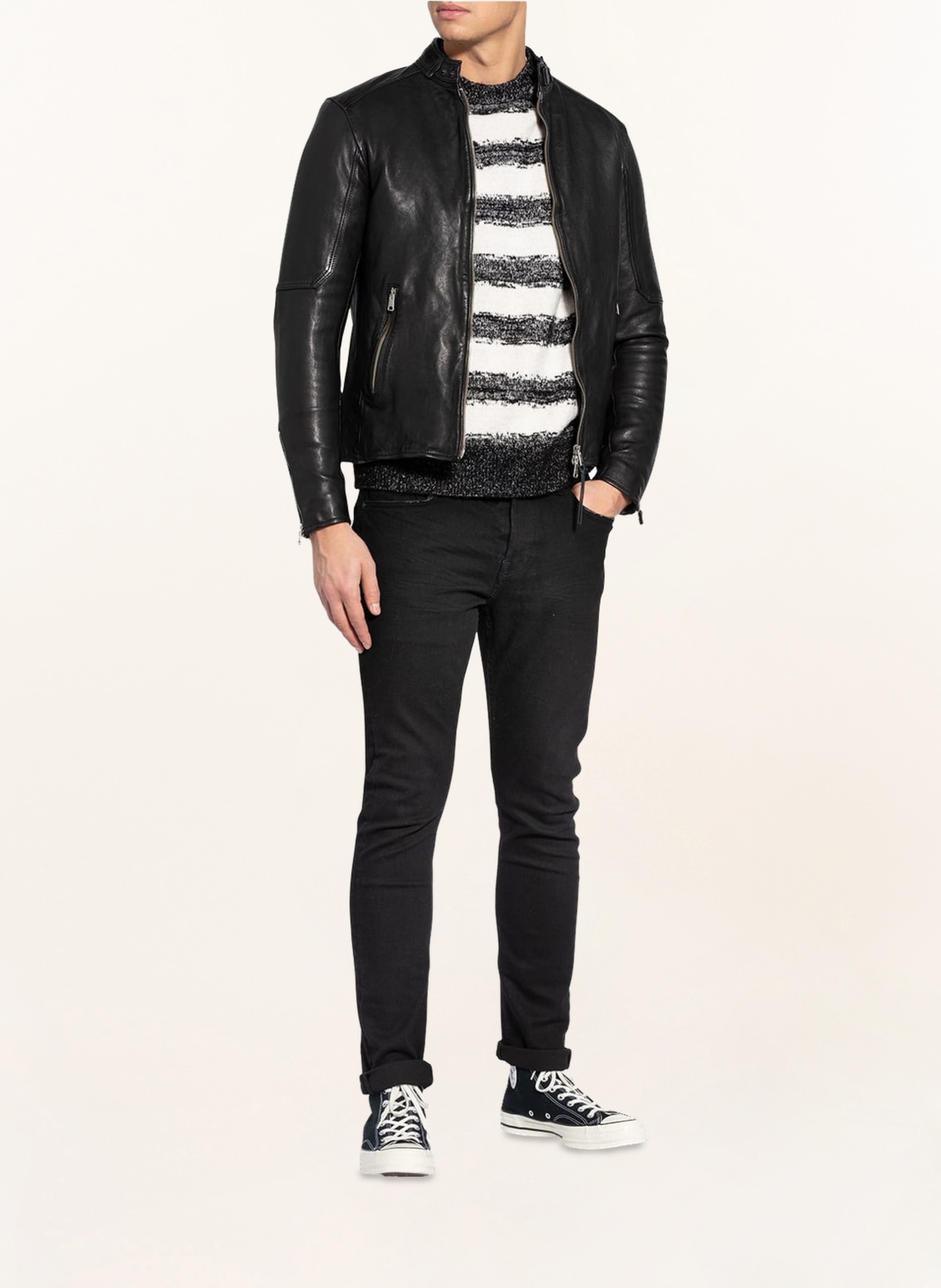 ALLSAINTS Leather jacket CORA, Color: BLACK (Image 2)