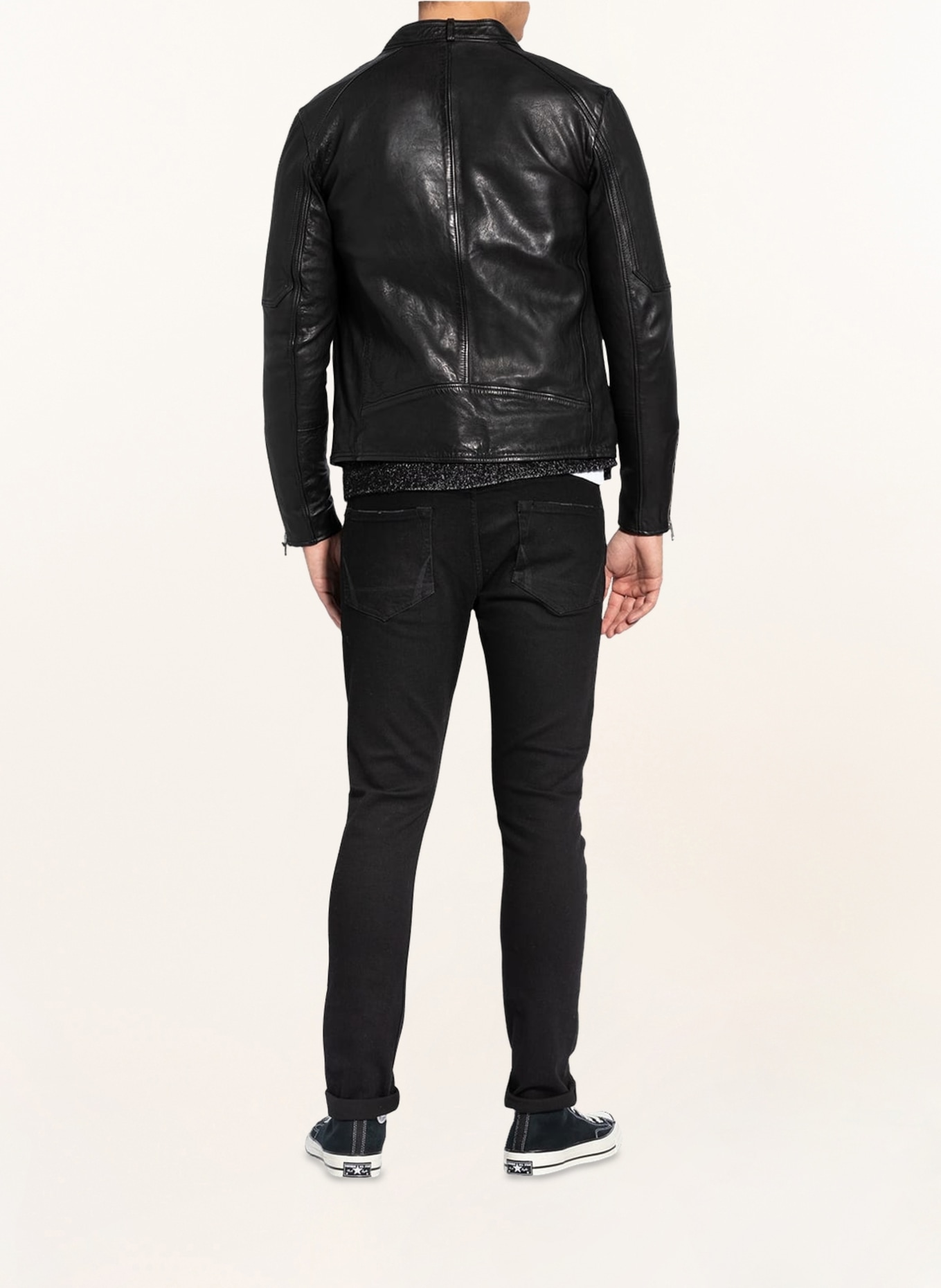 ALLSAINTS Leather jacket CORA, Color: BLACK (Image 3)